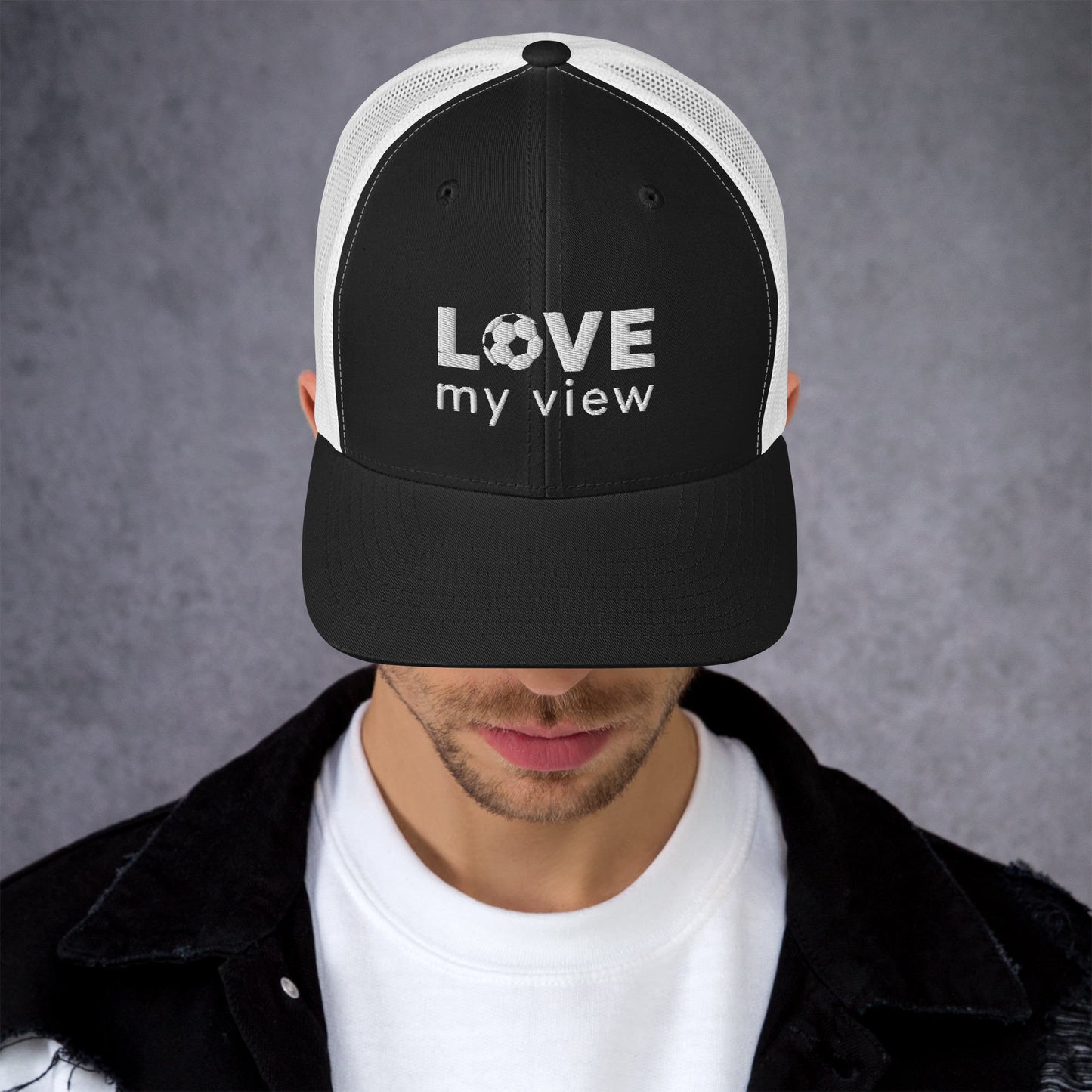Trucker Hat — Soccer (white embroidery)