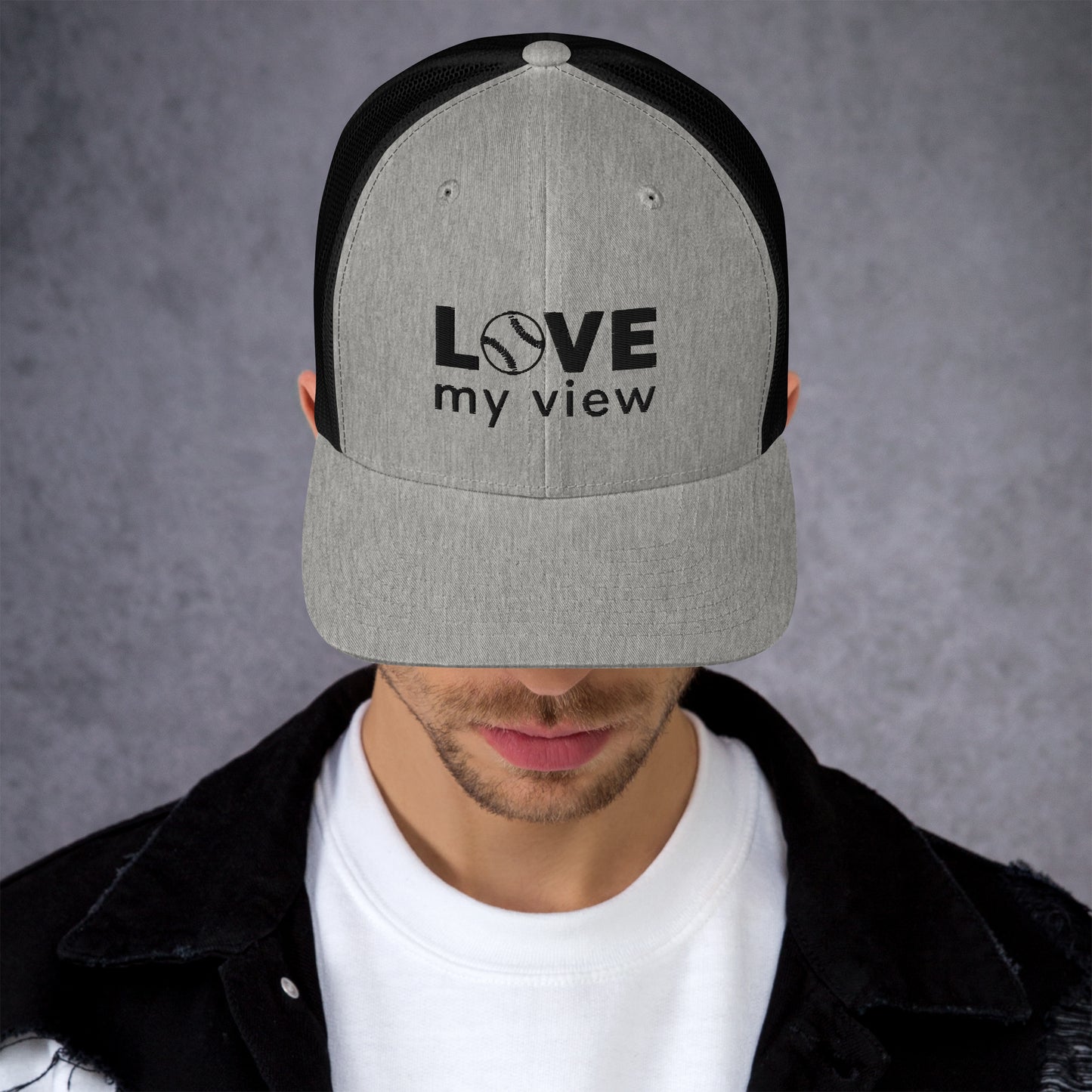 Trucker Hat—Baseball (black embroidery)