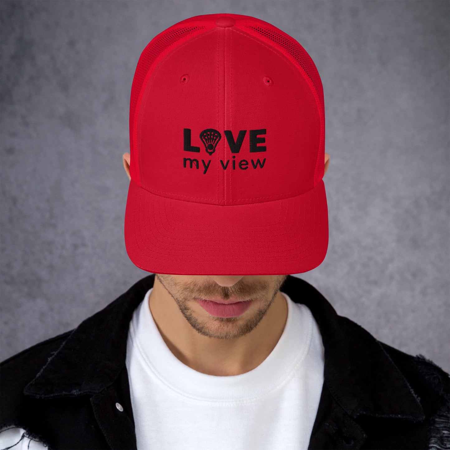Trucker Hat — Lacrosse (black lettering)