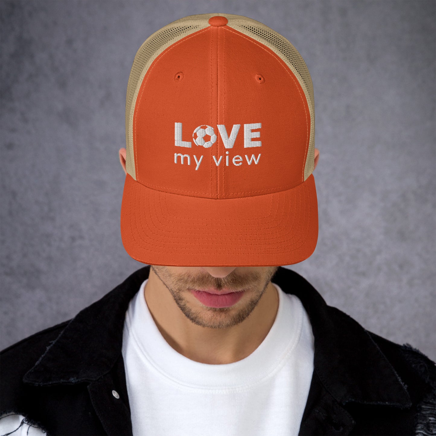 Trucker Hat — Soccer (white embroidery)