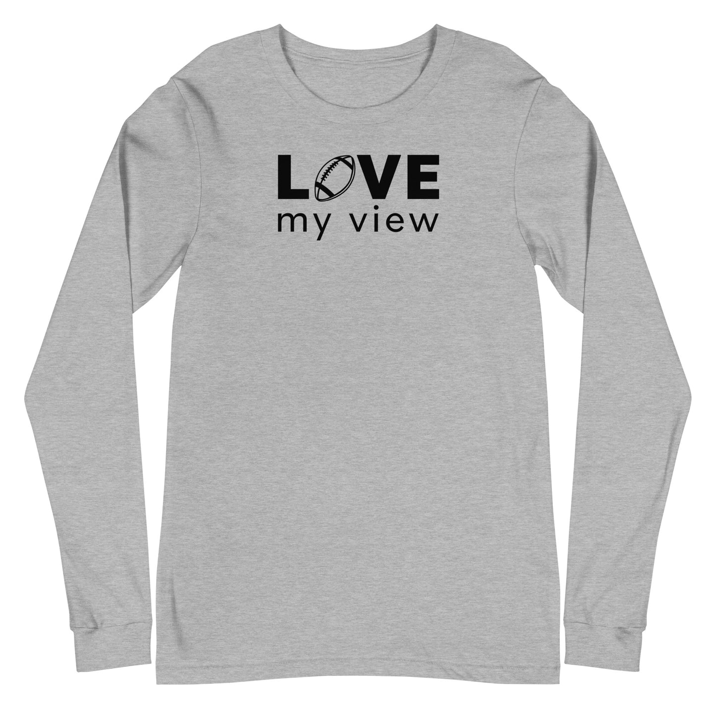 Long Sleeve Football Tee (black lettering)