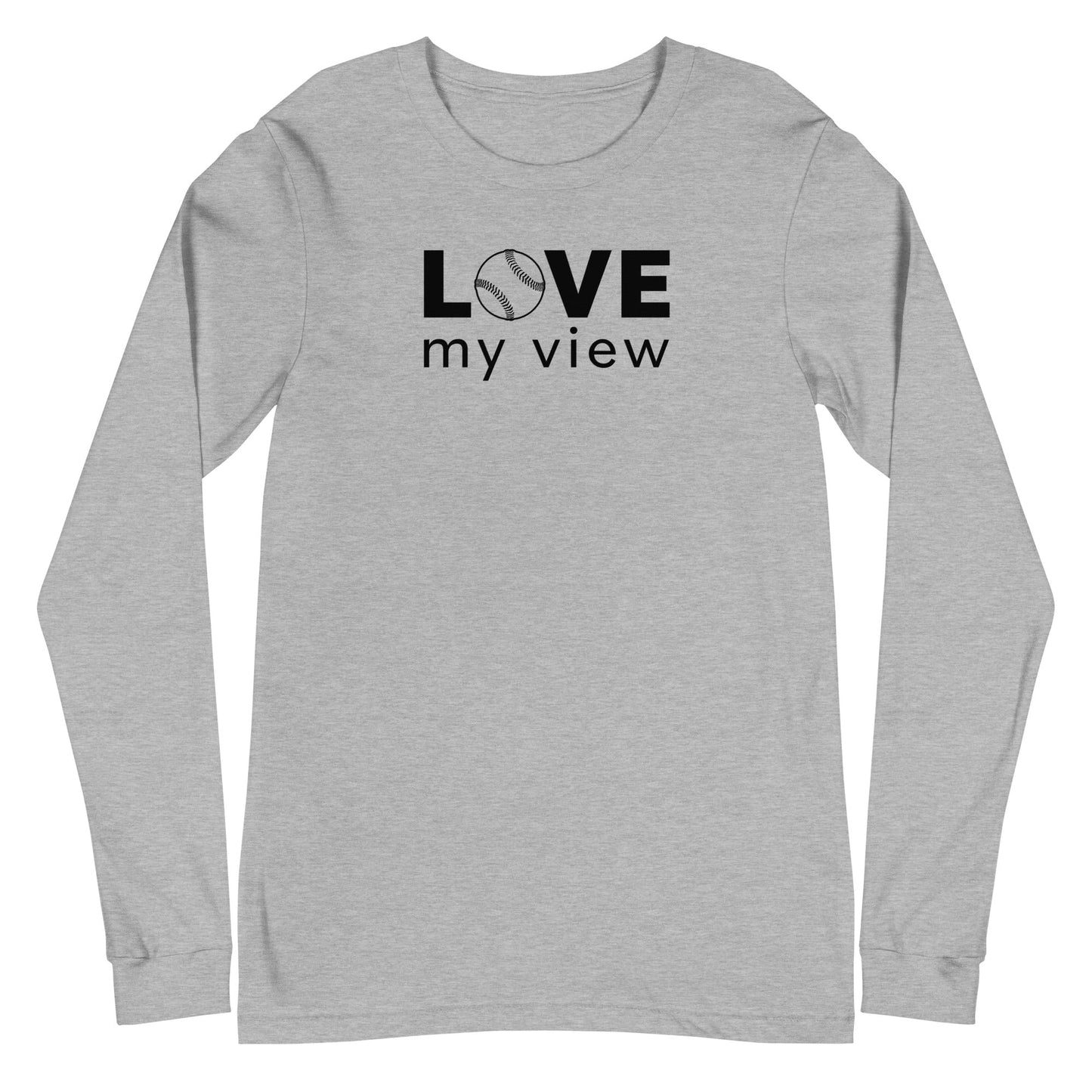 Long Sleeve Softball Tee (black lettering)