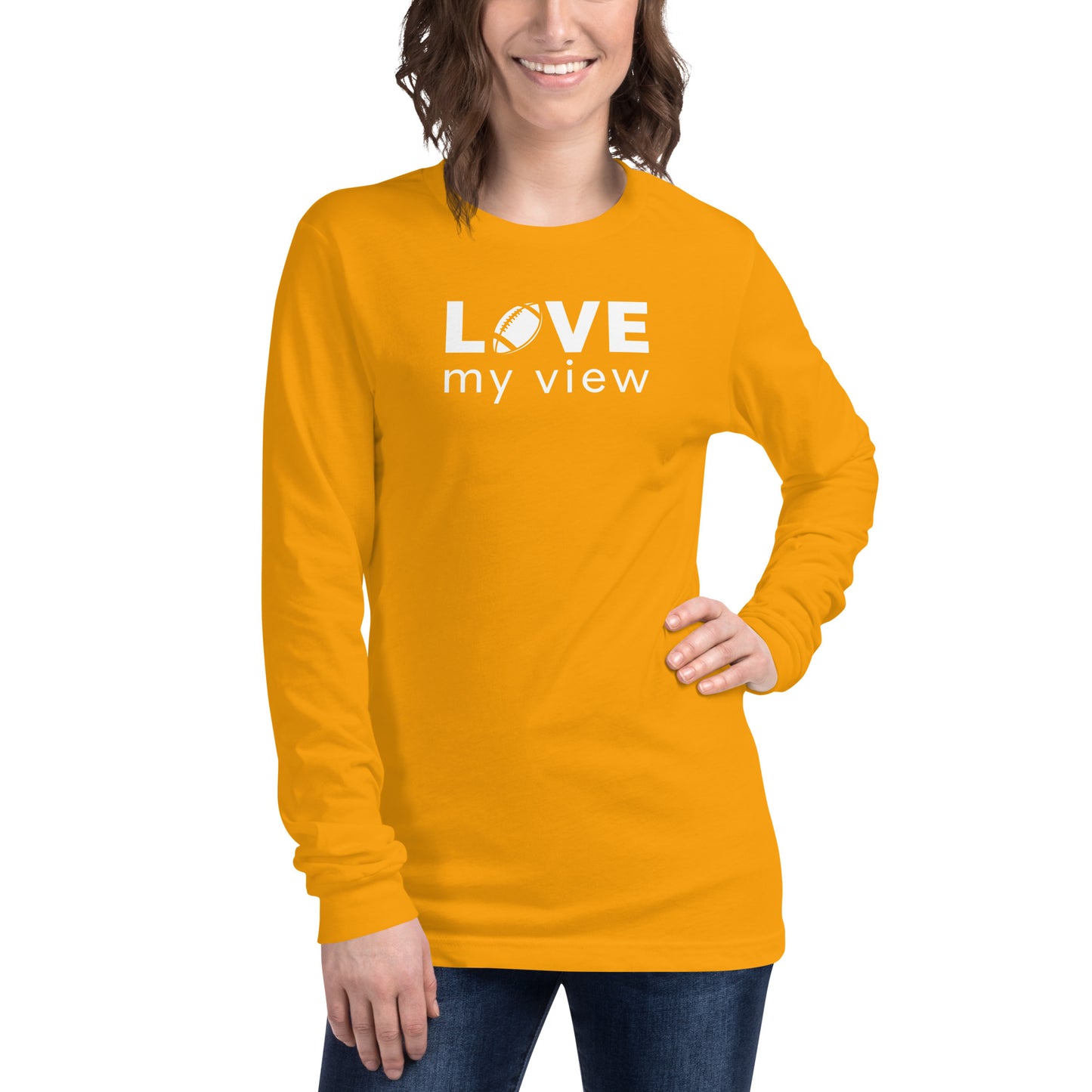 Long Sleeve Football Tee (white lettering)
