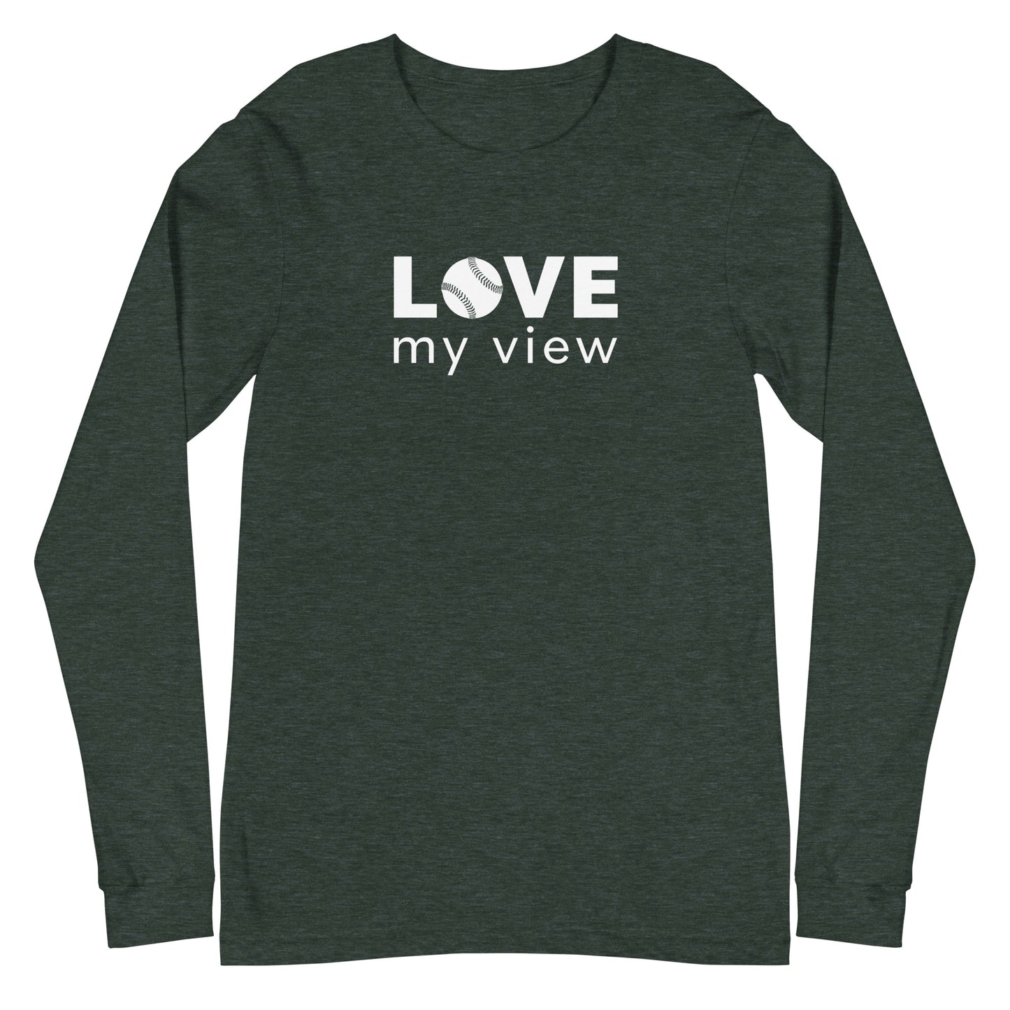 Long Sleeve Baseball Tee (white lettering)