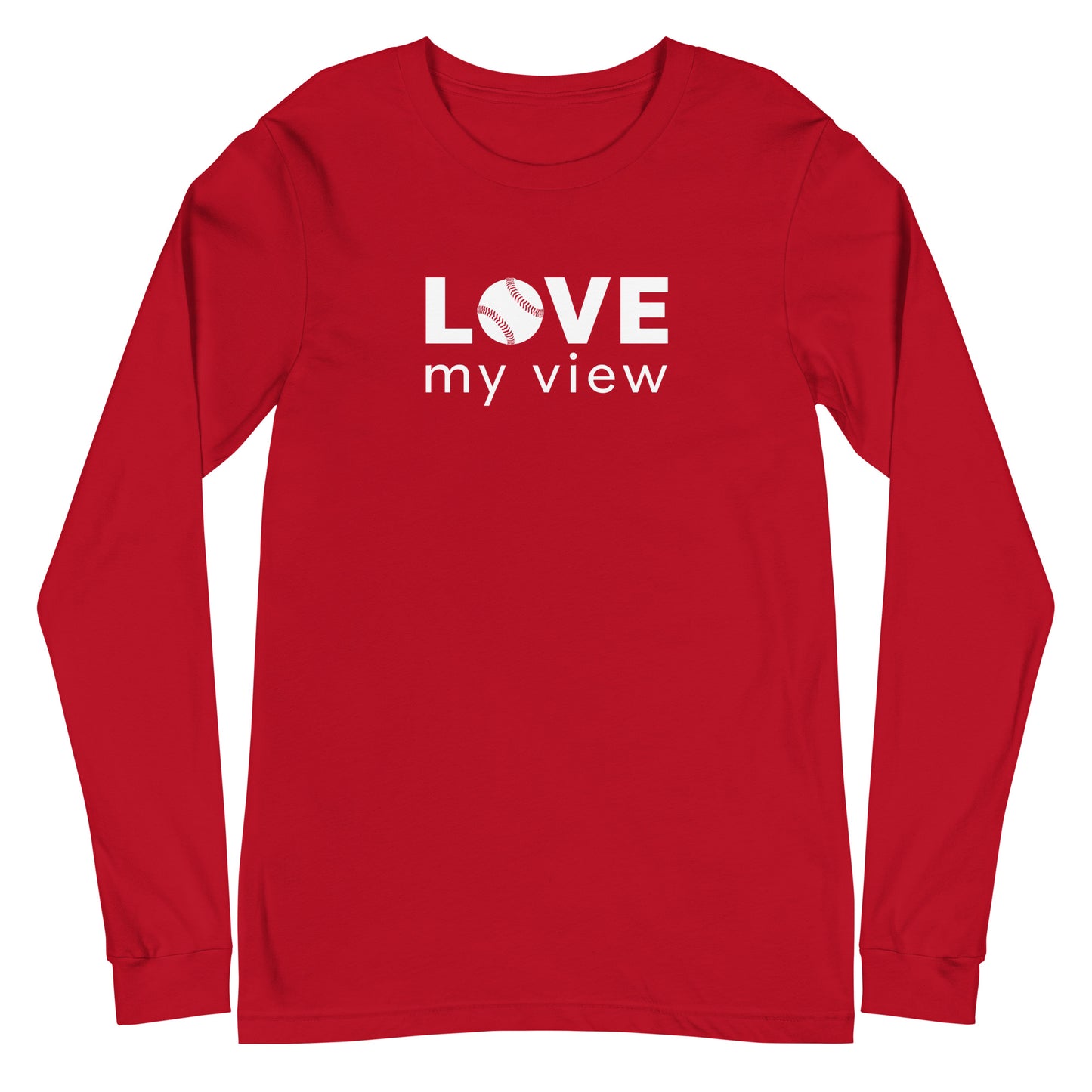 Long Sleeve Baseball Tee (white lettering)