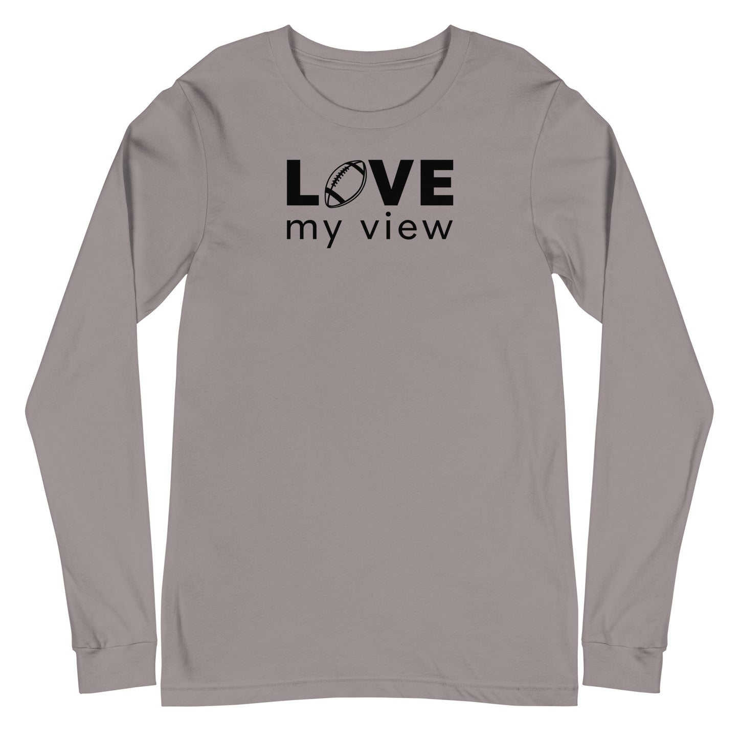 Long Sleeve Football Tee (black lettering)