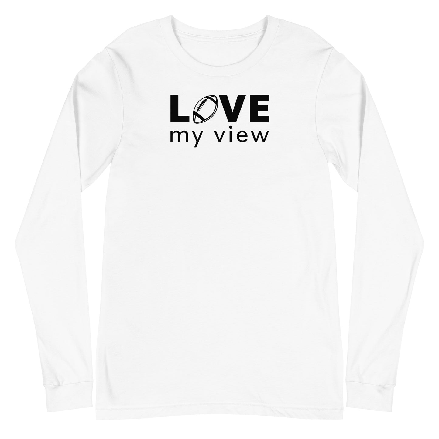 Long Sleeve Football Tee (black lettering)