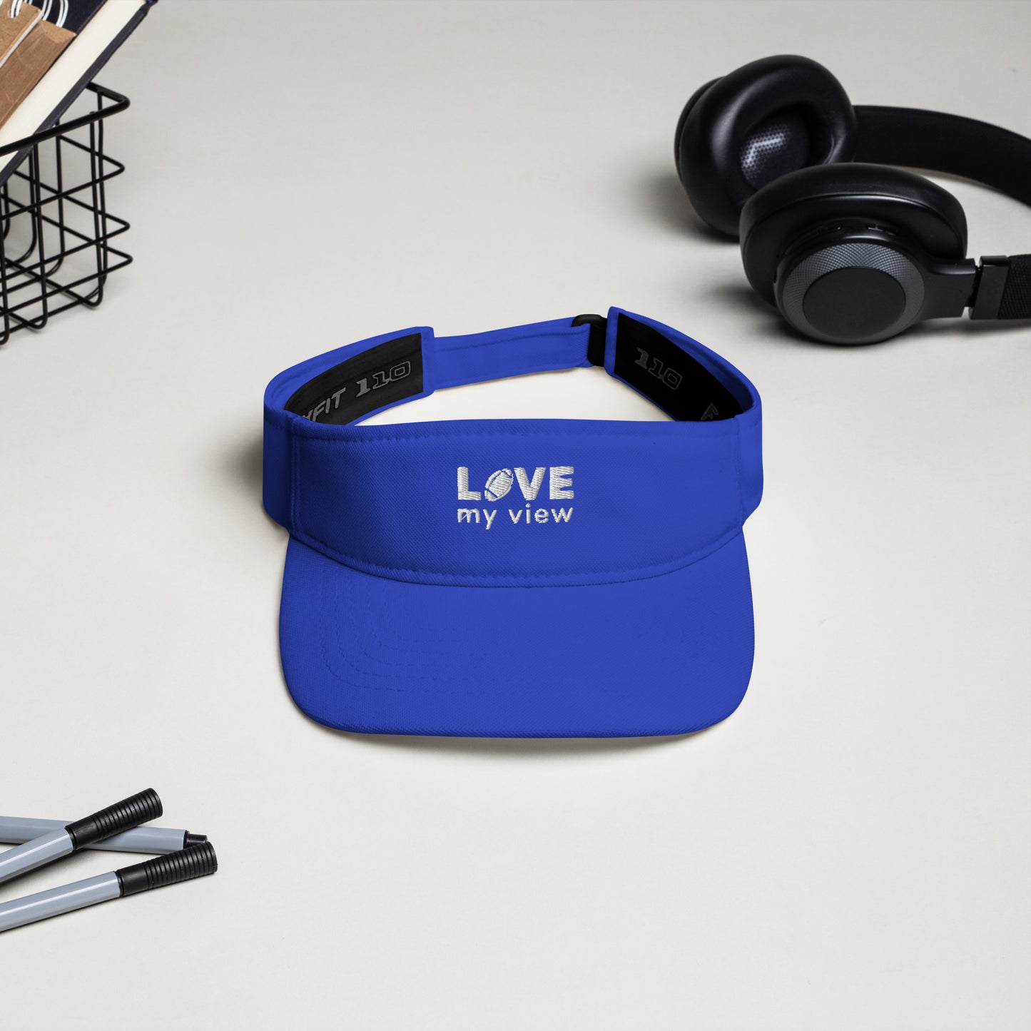 Football Visor (with white embroidery)