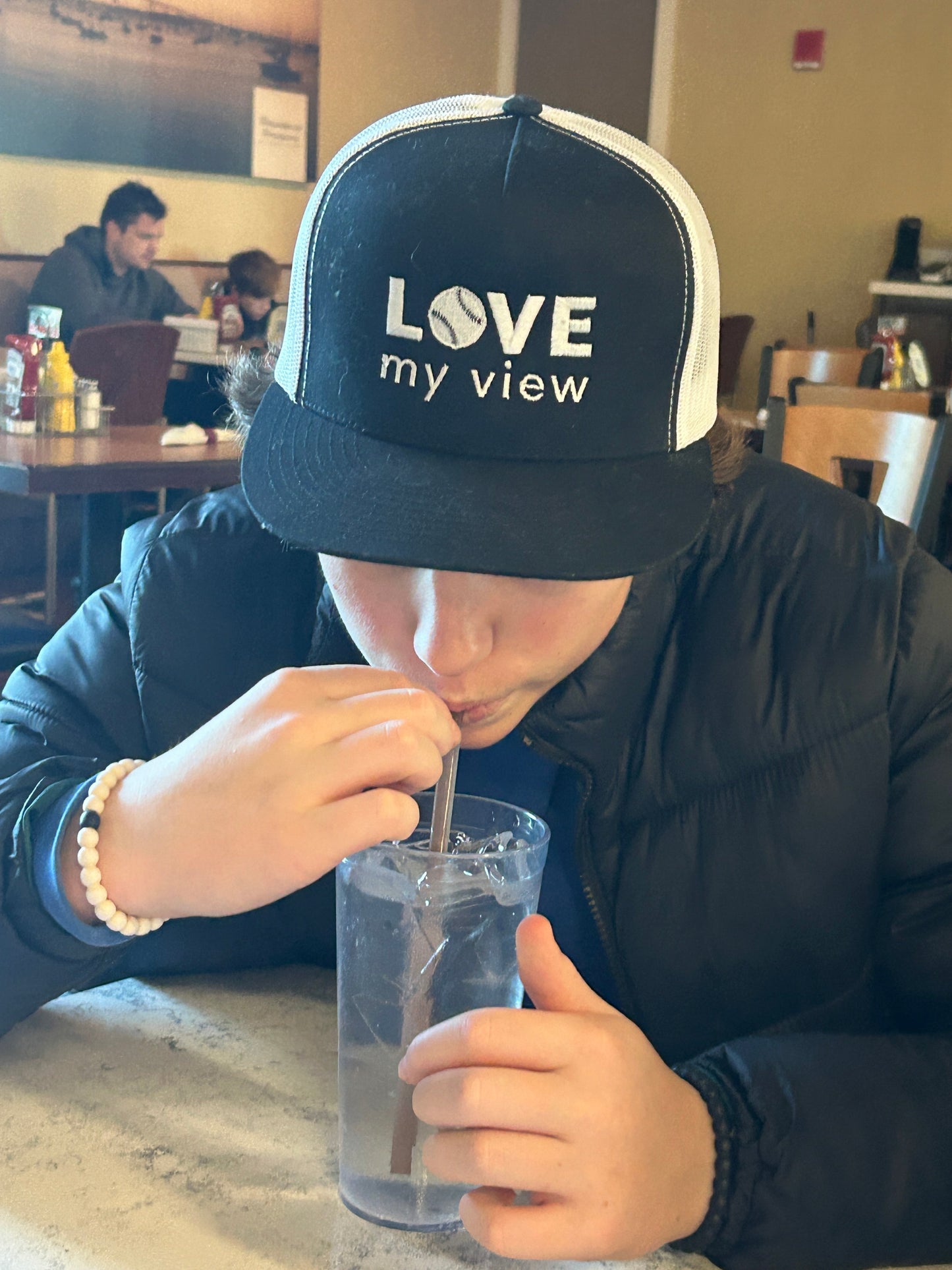 Trucker hat — Softball (white embroidery)