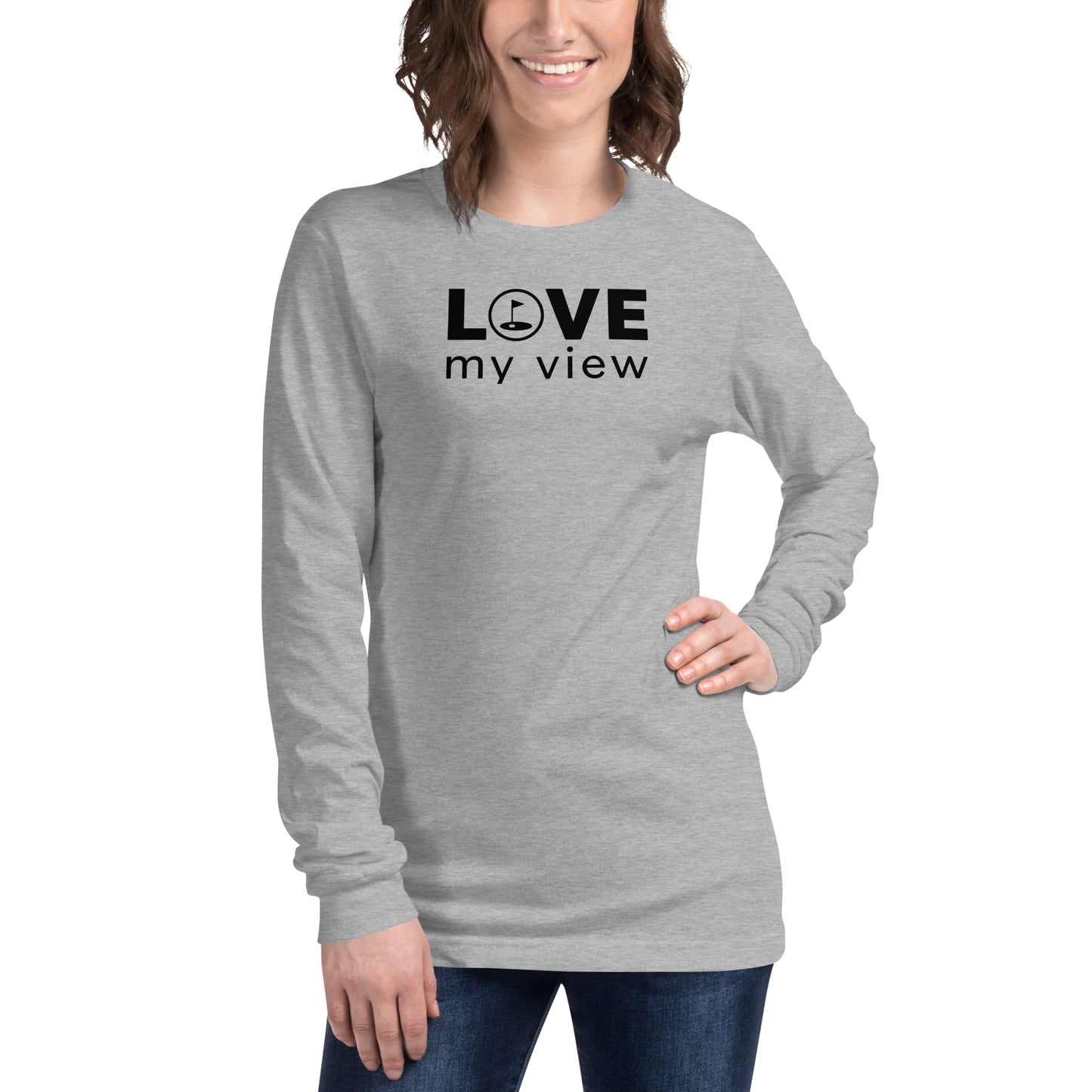 Long Sleeve Golf Tee (black lettering)