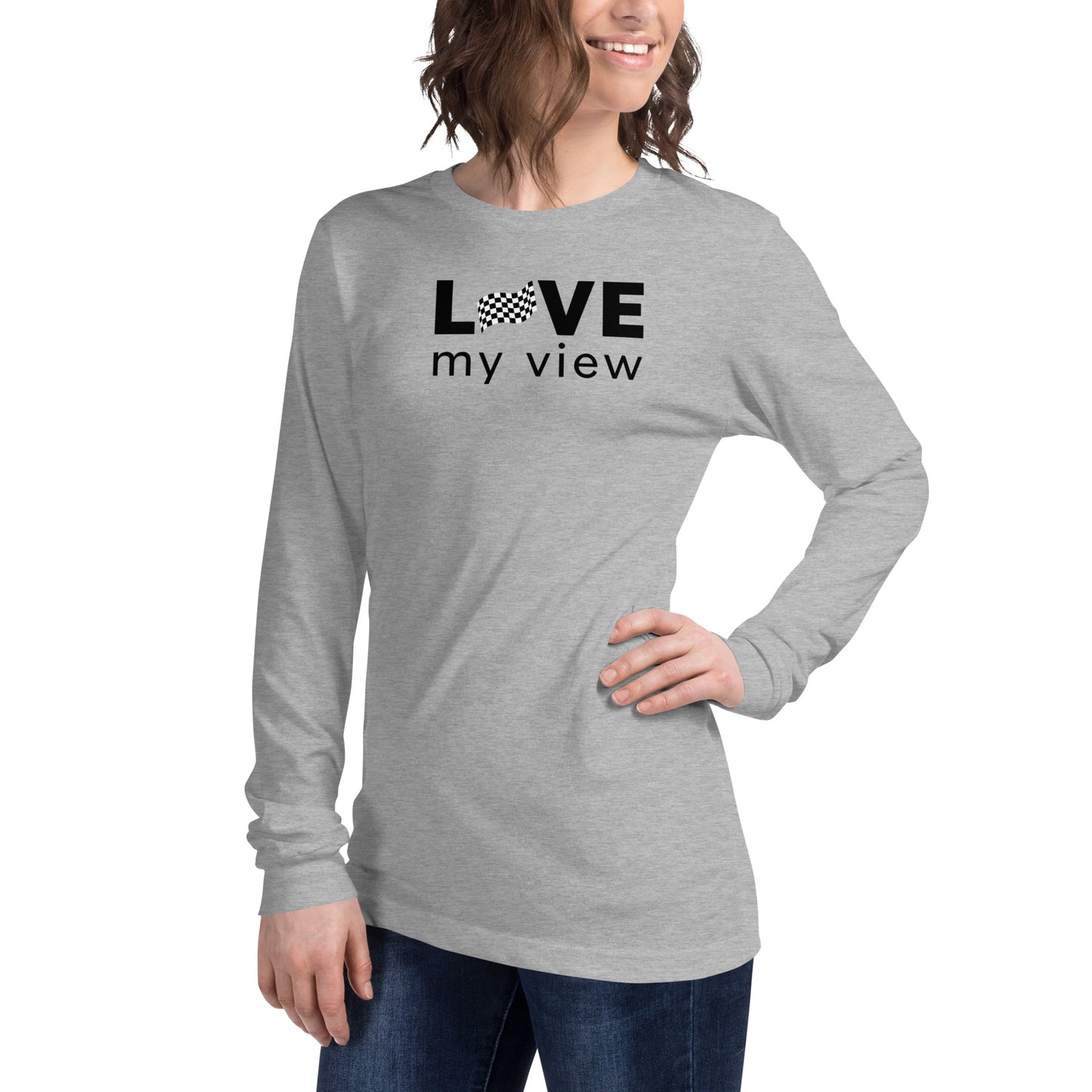 Car Racing Long Sleeve Tee (black lettering)