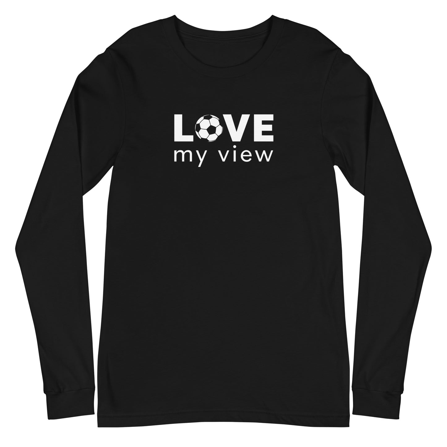 Long Sleeve Soccer Tee (white lettering)