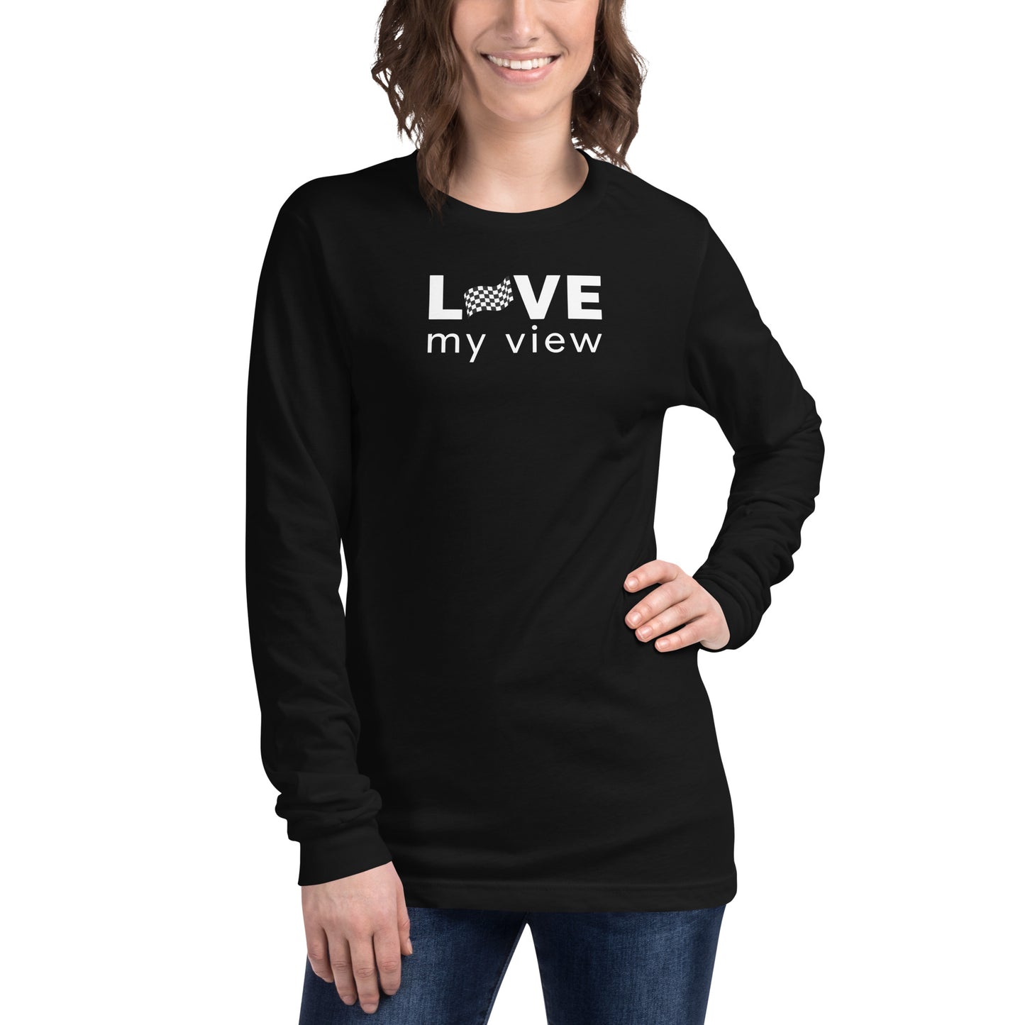 Car Racing Long Sleeve Tee (white lettering)