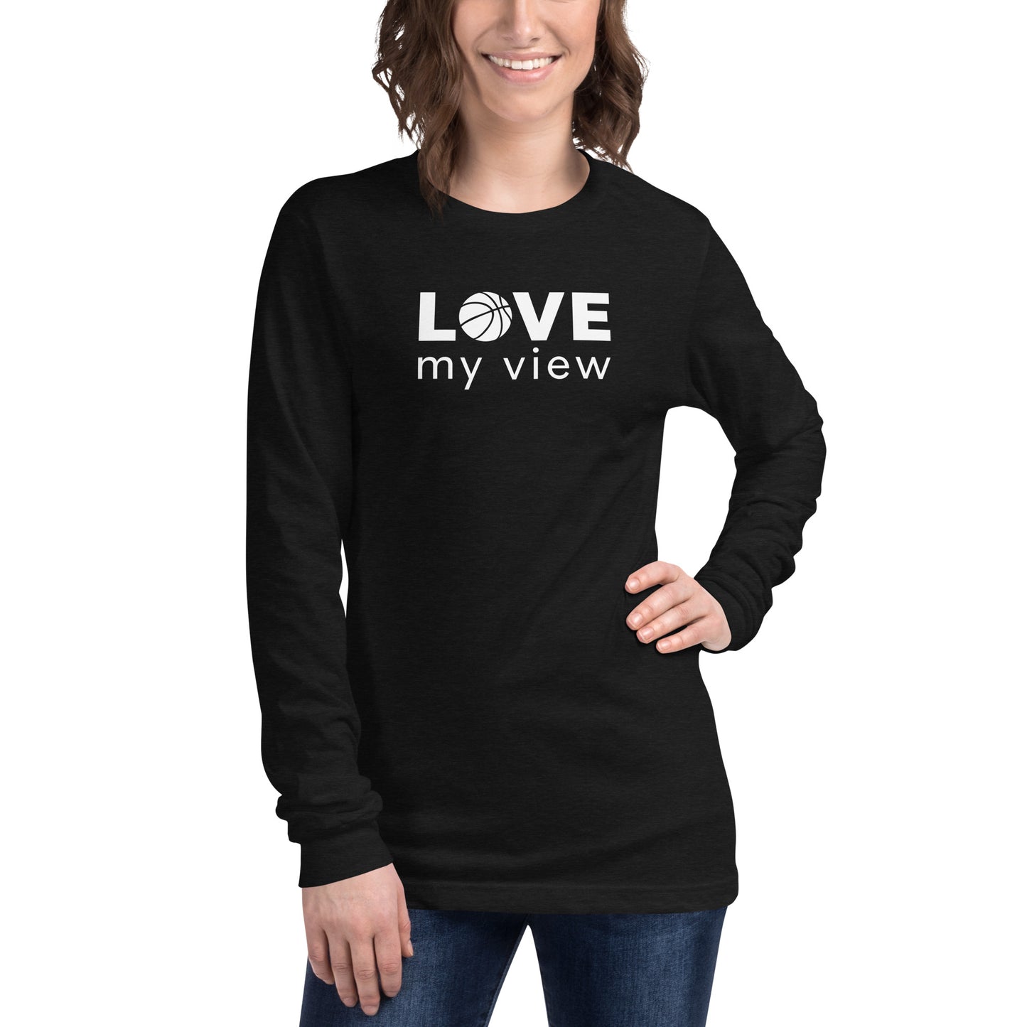 Basketball Long Sleeve Tee (with white lettering)