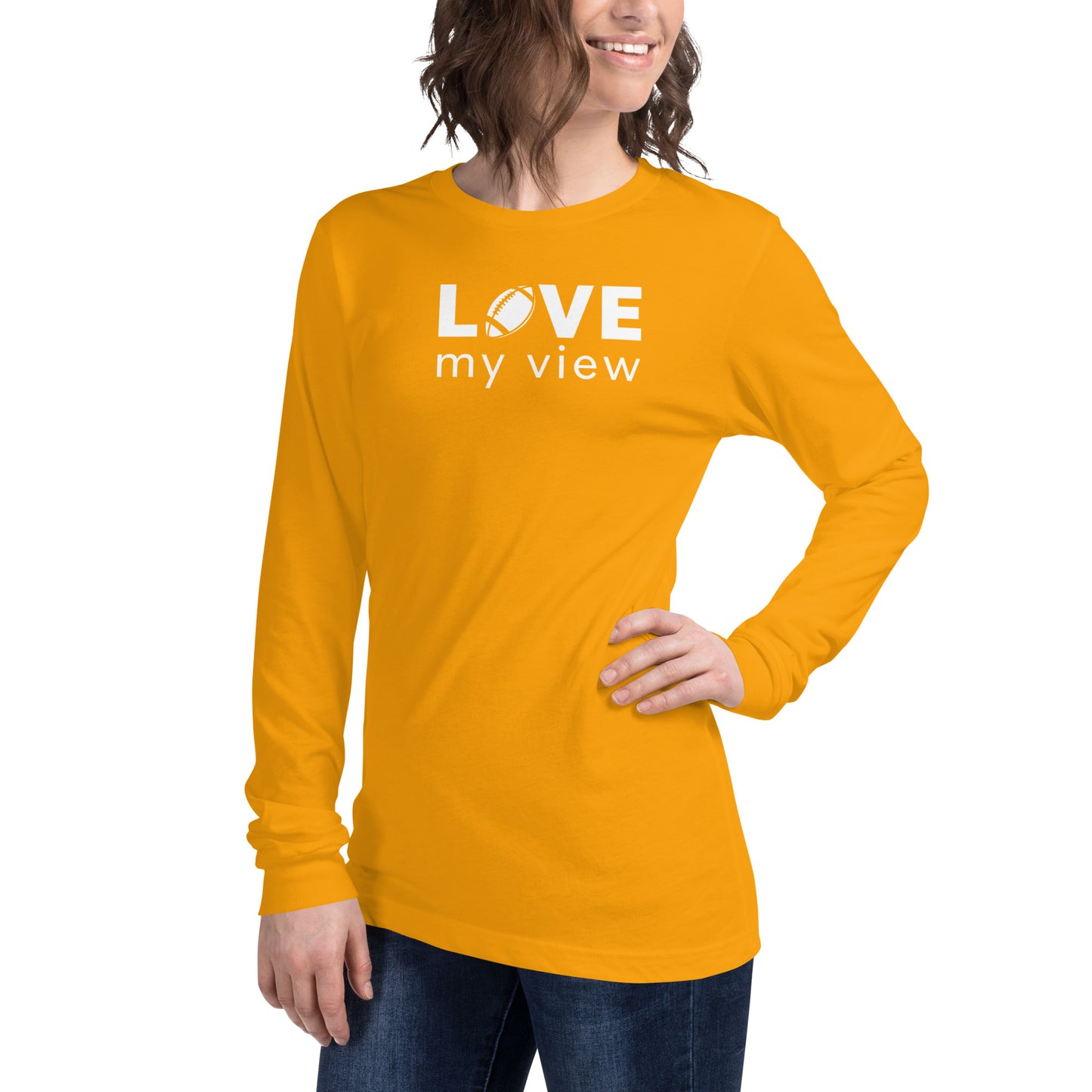 Long Sleeve Football Tee (white lettering)