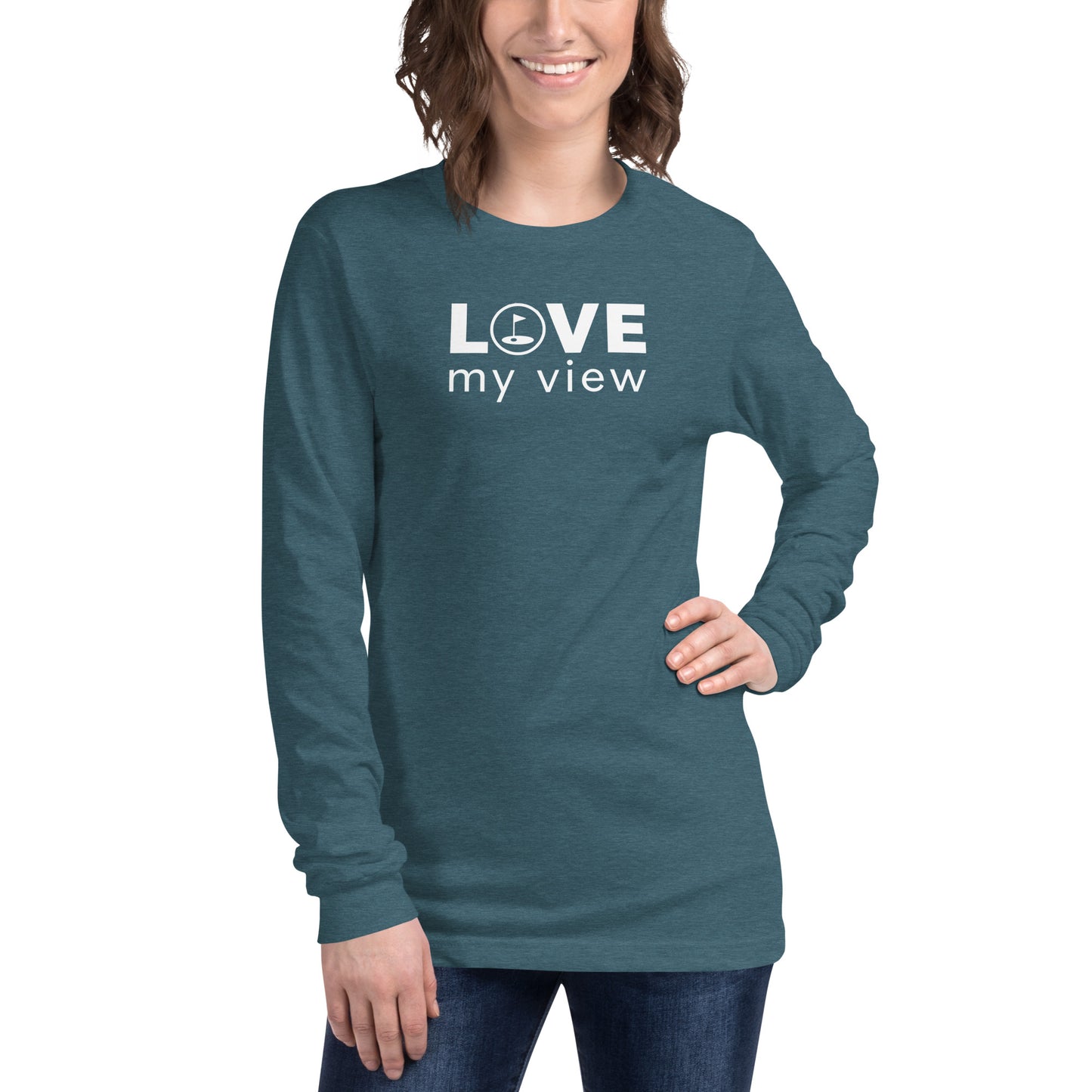 Long Sleeve Golf Tee (white lettering)