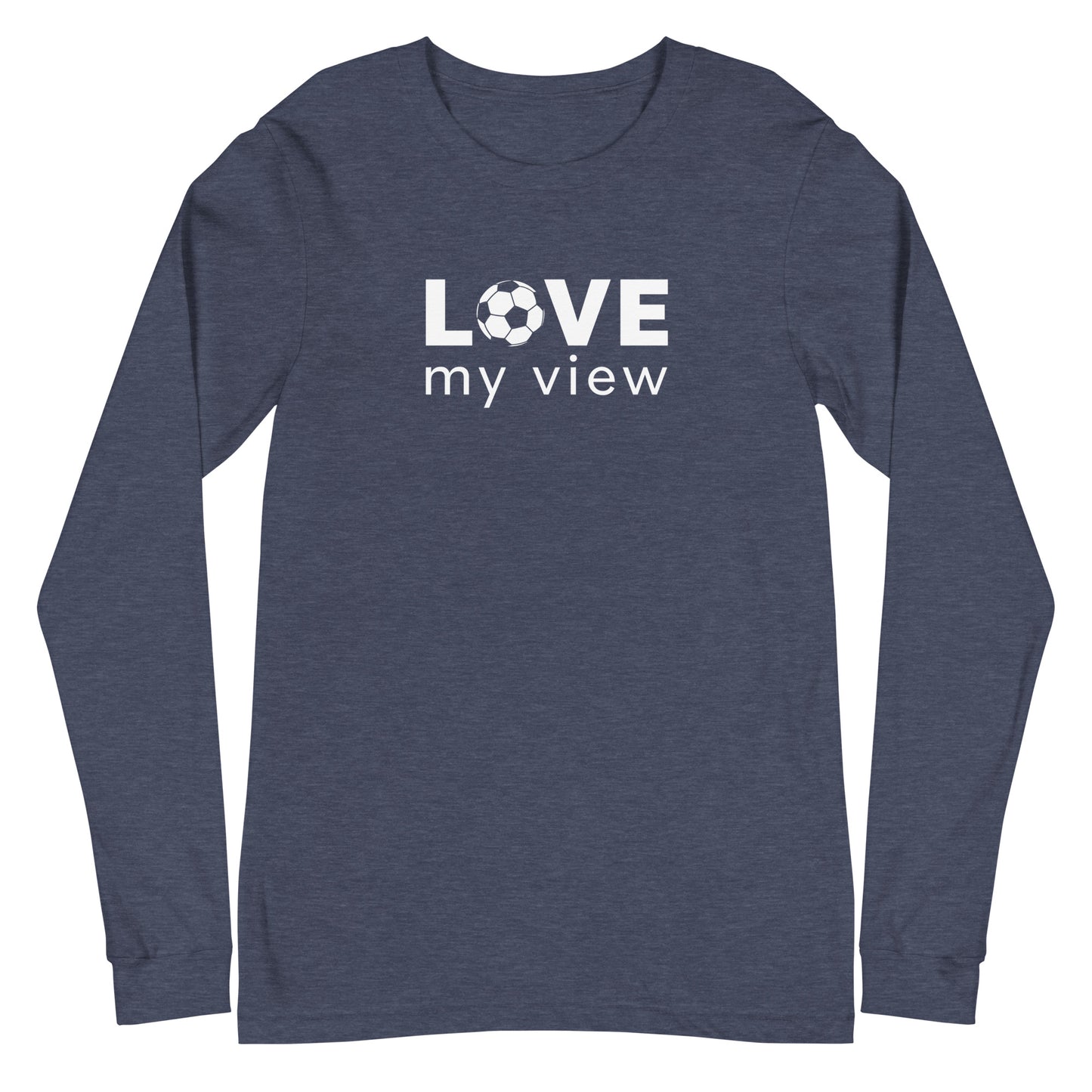 Long Sleeve Soccer Tee (white lettering)