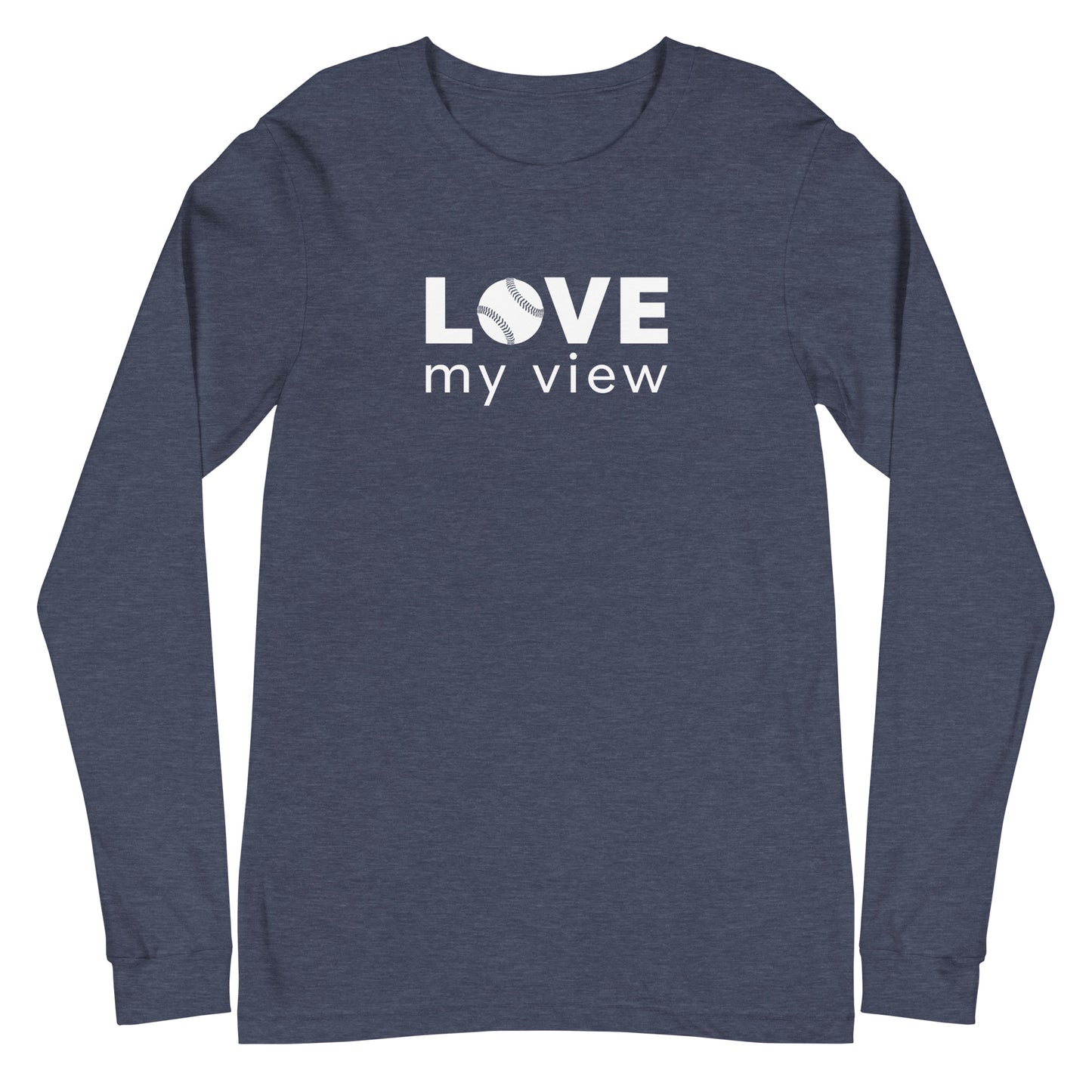 Long Sleeve Baseball Tee (white lettering)