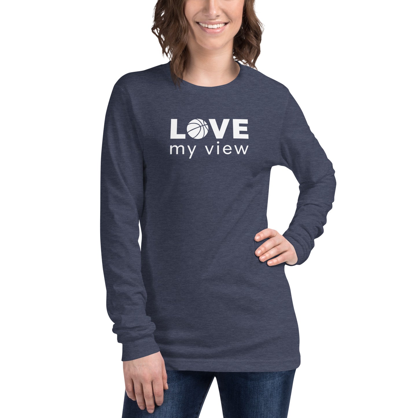 Basketball Long Sleeve Tee (with white lettering)