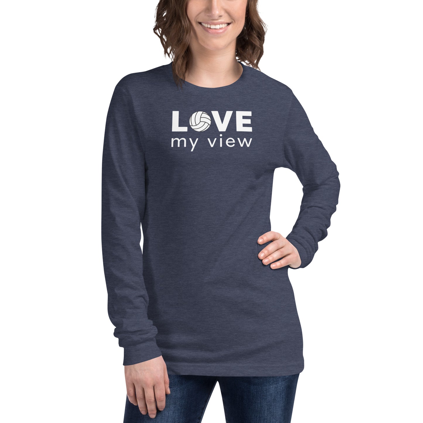 Volleyball Long Sleeve Tee (with white lettering)