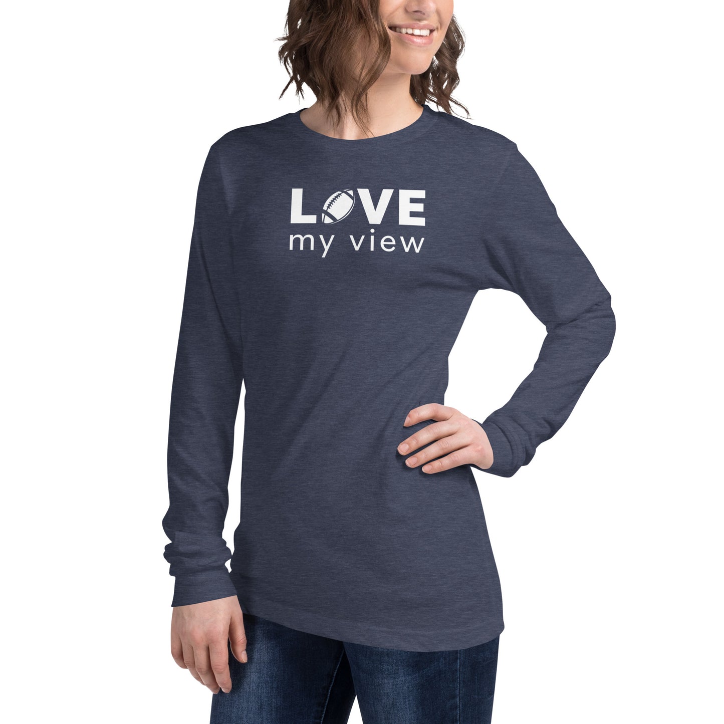 Long Sleeve Football Tee (white lettering)