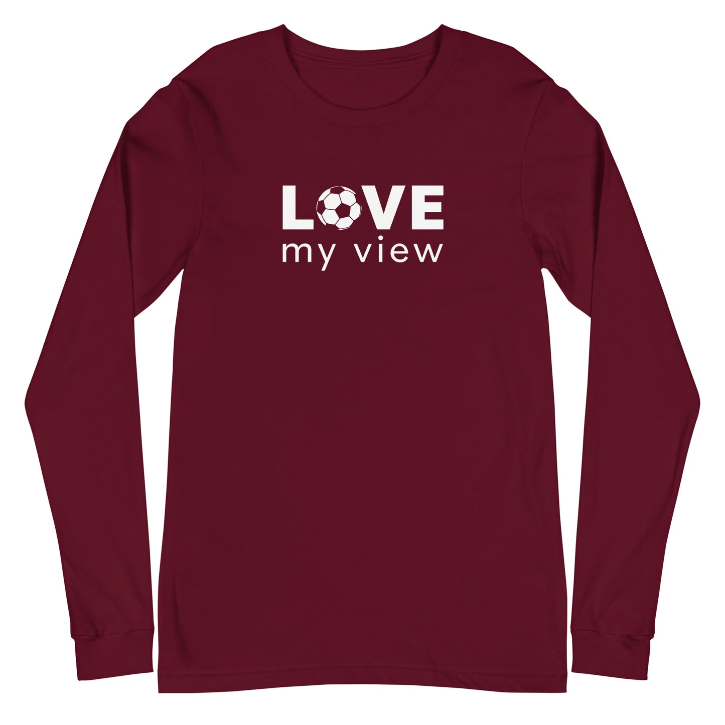 Long Sleeve Soccer Tee (white lettering)