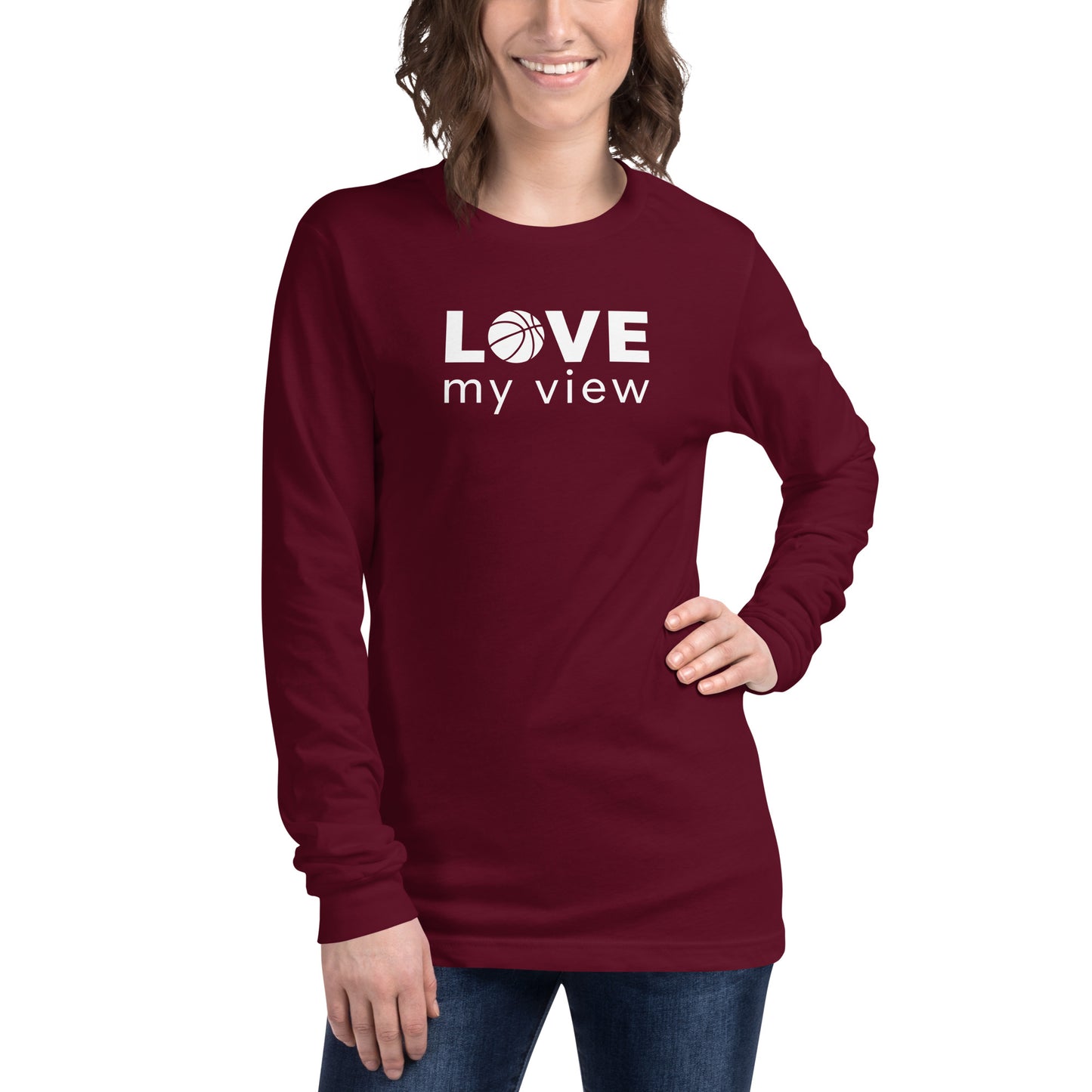 Basketball Long Sleeve Tee (with white lettering)