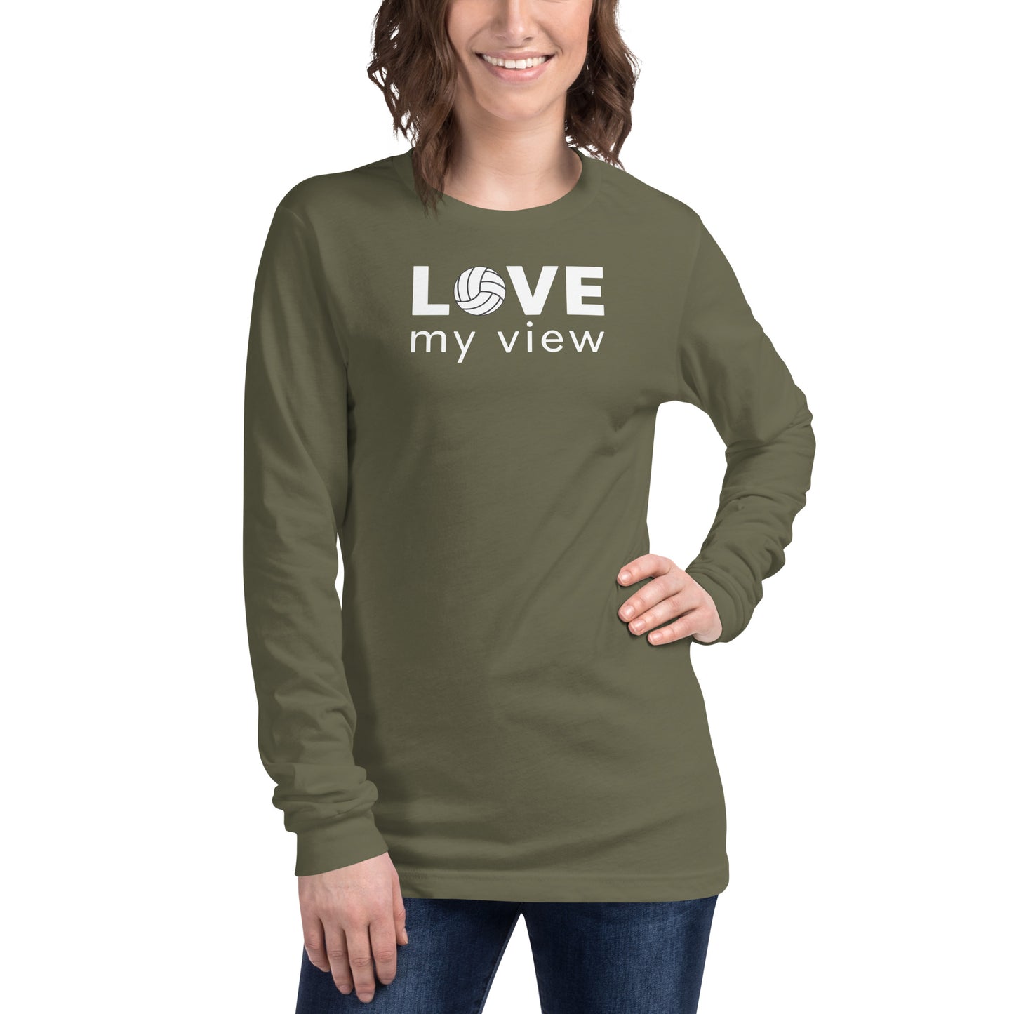 Volleyball Long Sleeve Tee (with white lettering)