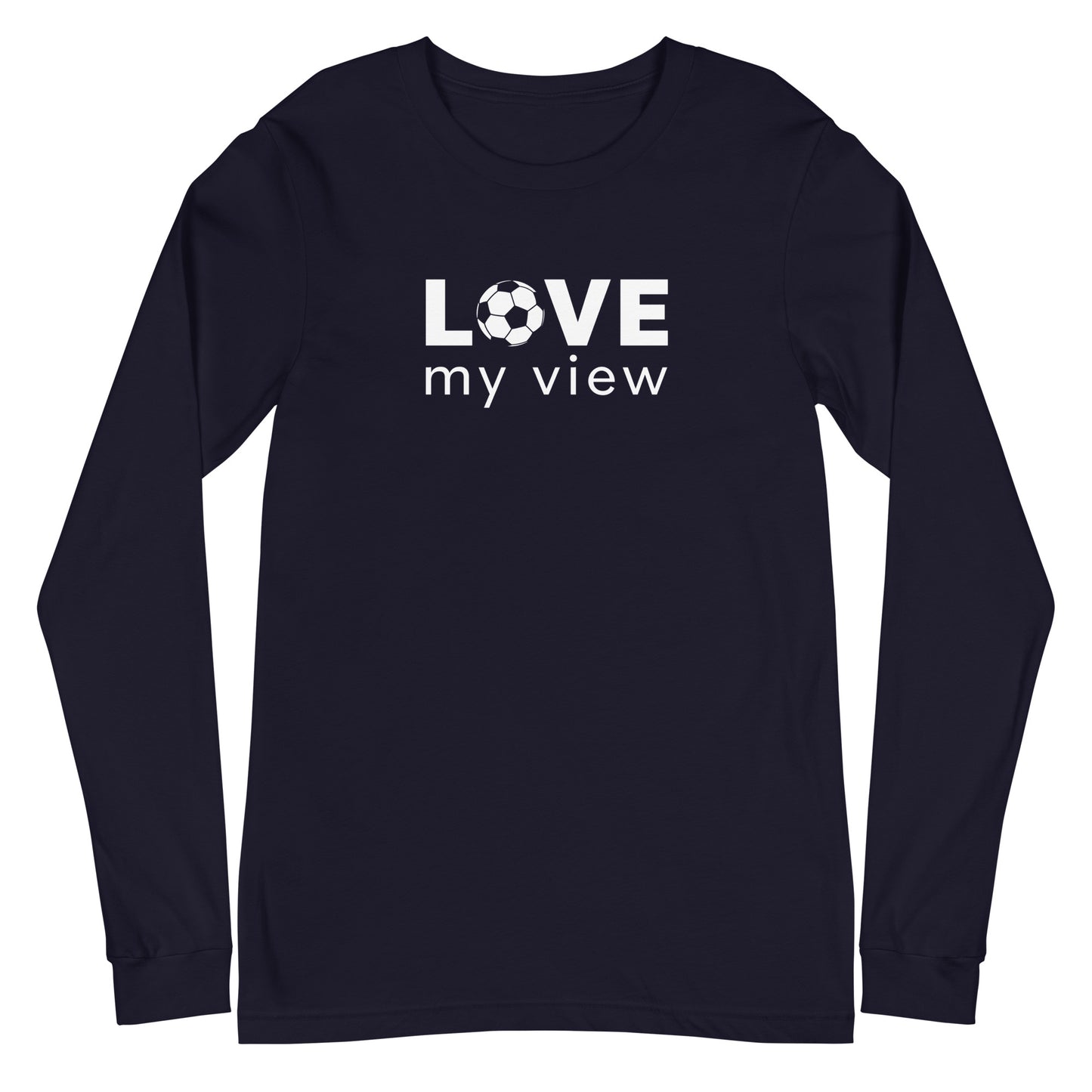 Long Sleeve Soccer Tee (white lettering)