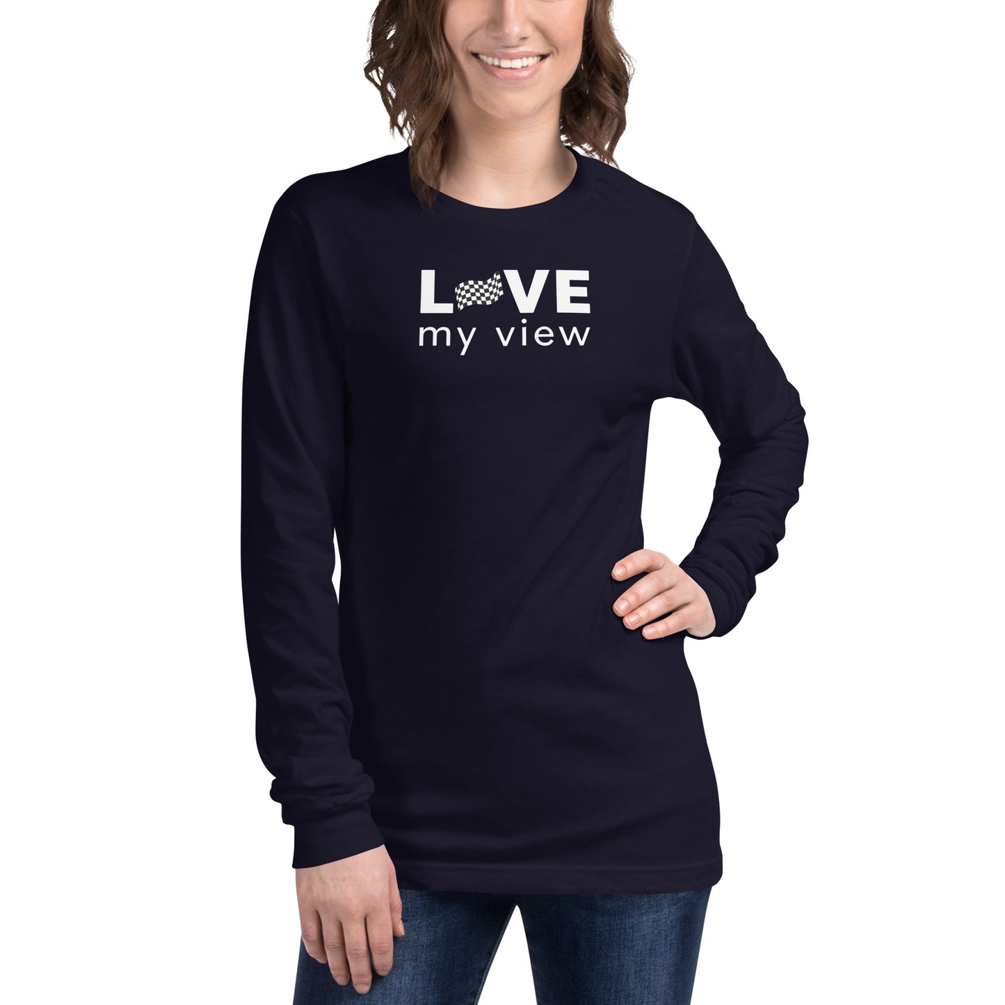 Car Racing Long Sleeve Tee (white lettering)