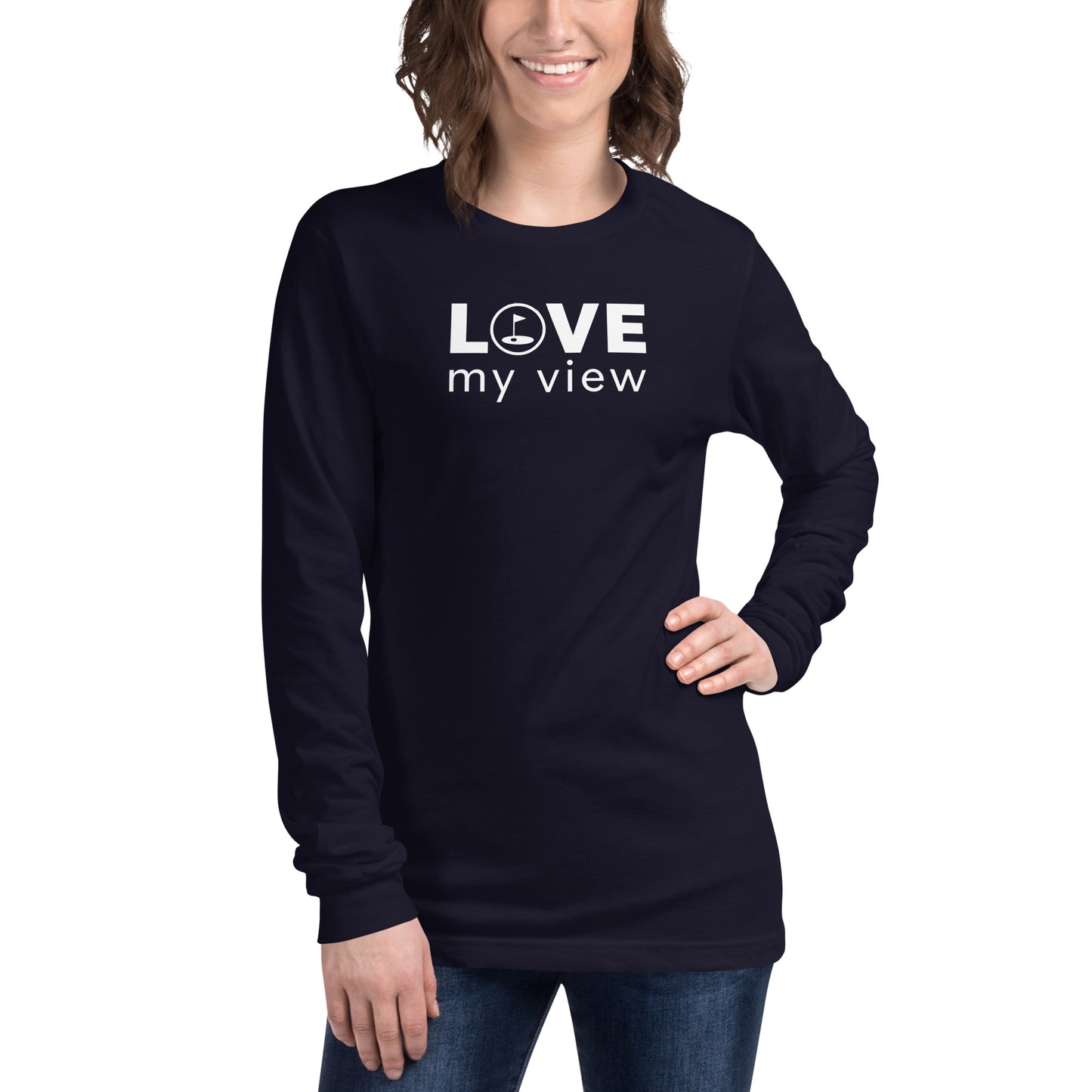 Long Sleeve Golf Tee (white lettering)