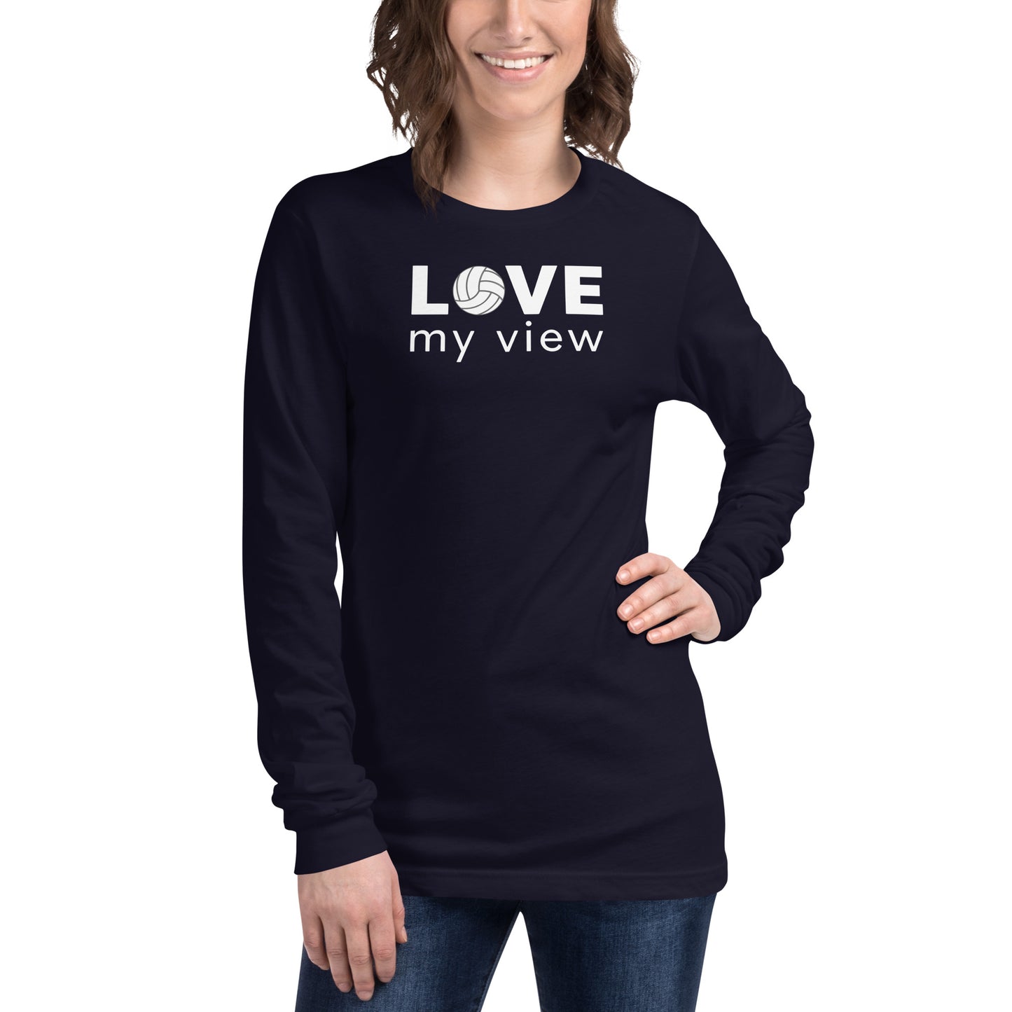 Volleyball Long Sleeve Tee (with white lettering)