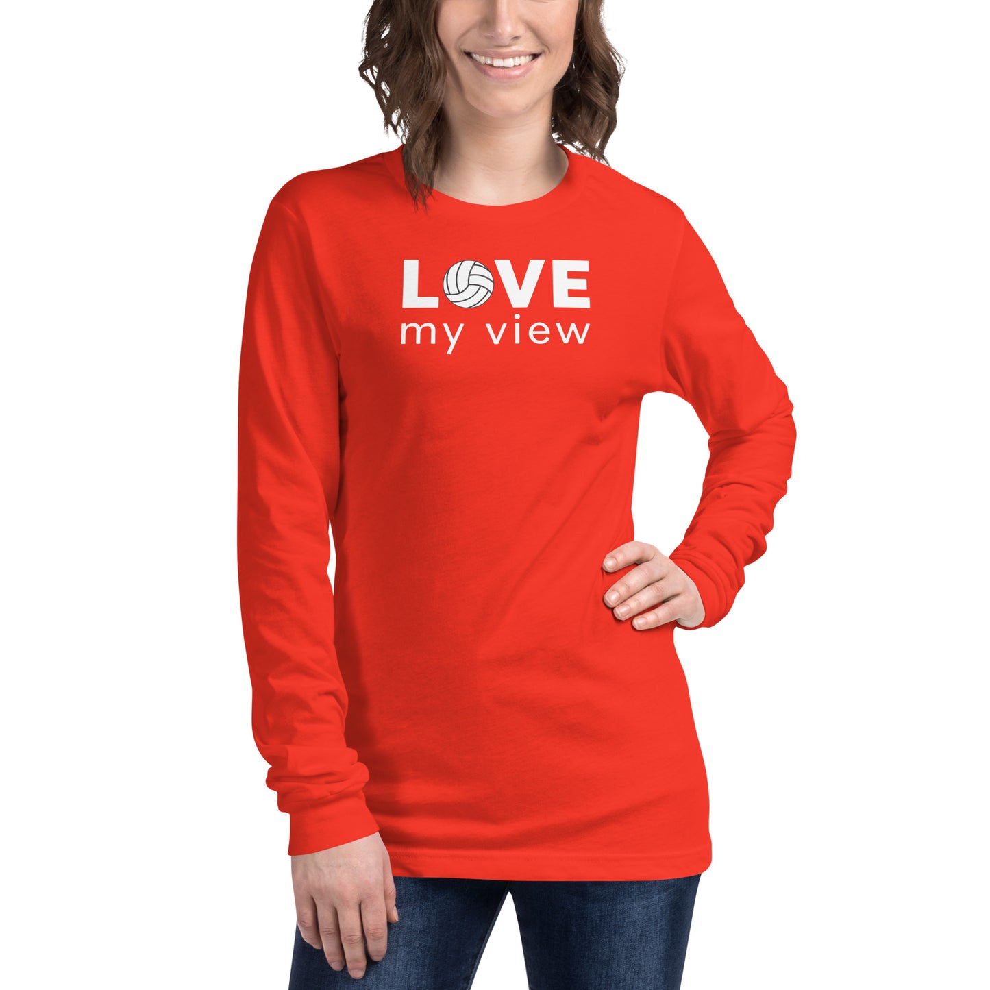 Volleyball Long Sleeve Tee (with white lettering)