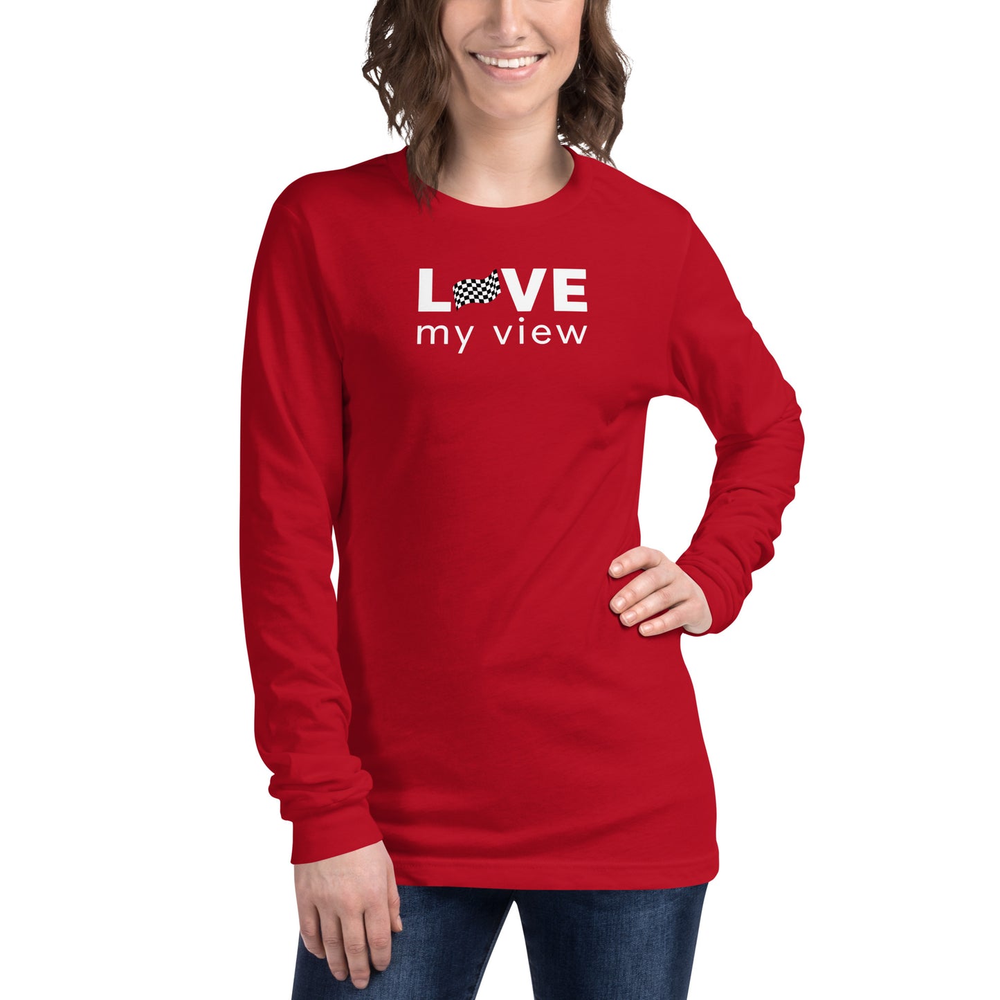 Car Racing Long Sleeve Tee (white lettering)