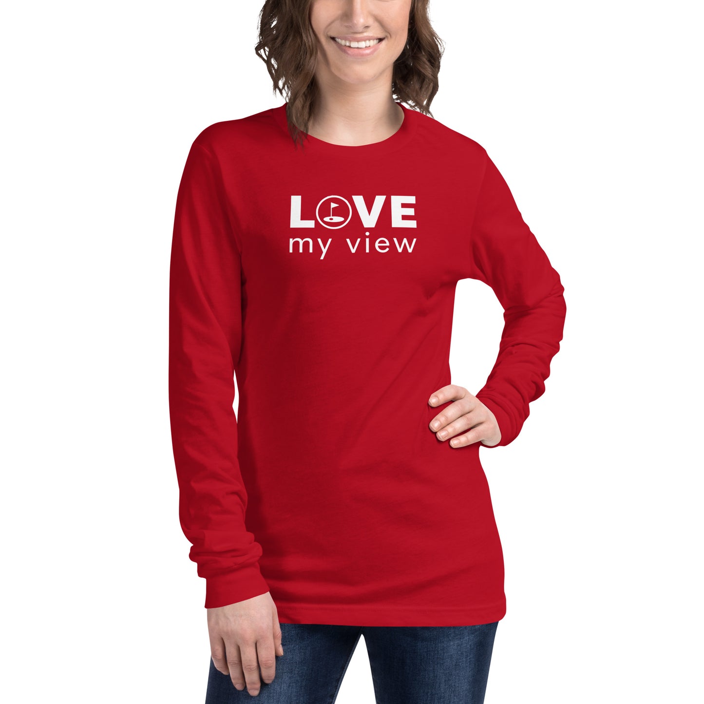 Long Sleeve Golf Tee (white lettering)