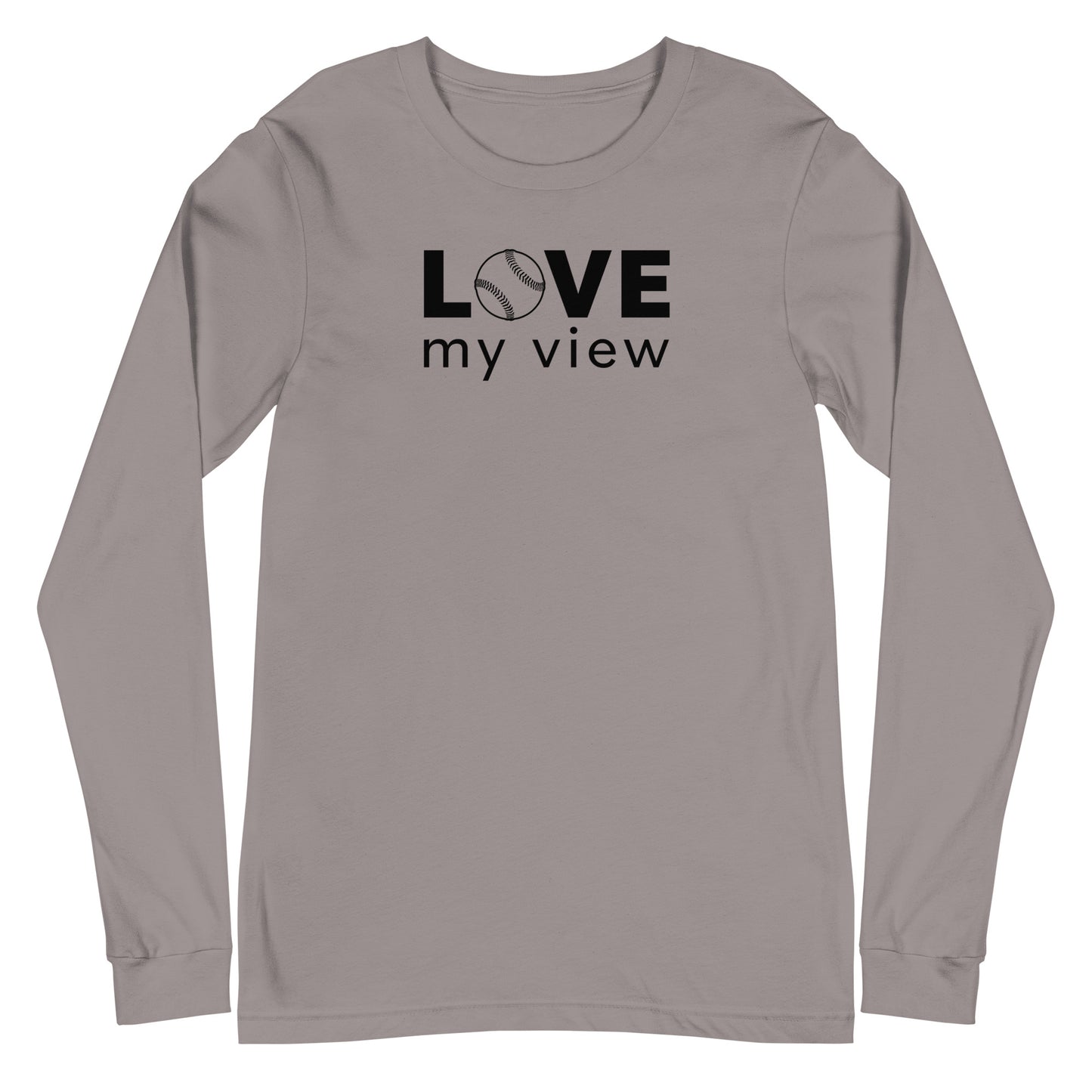 Long Sleeve Baseball Tee (black lettering)