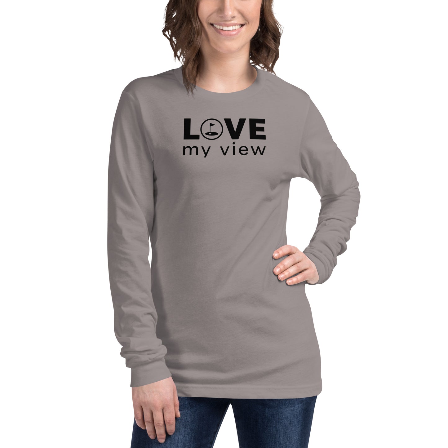 Long Sleeve Golf Tee (black lettering)