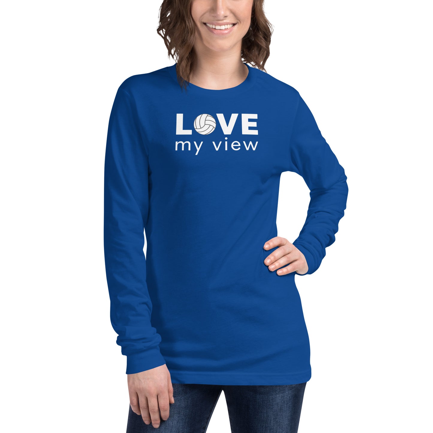 Volleyball Long Sleeve Tee (with white lettering)