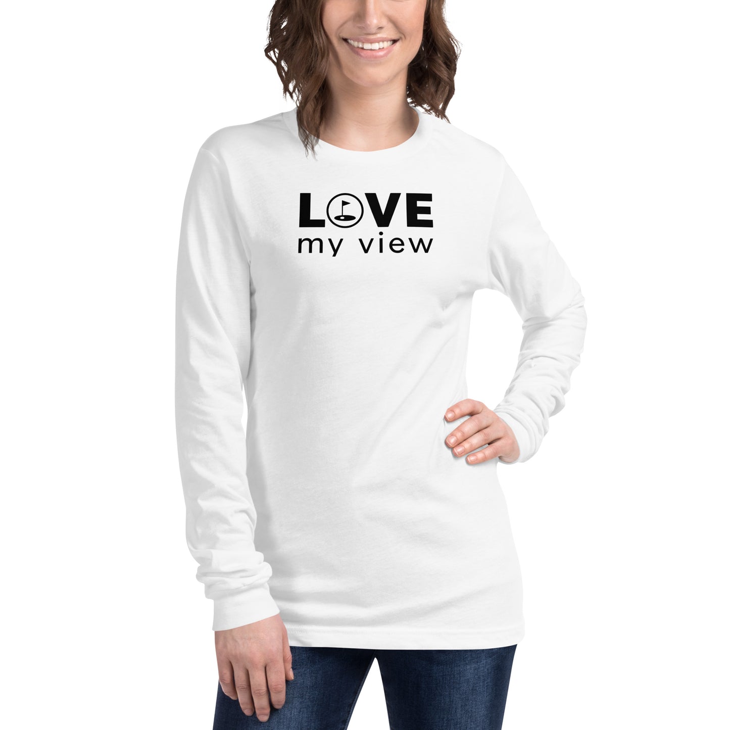 Long Sleeve Golf Tee (black lettering)