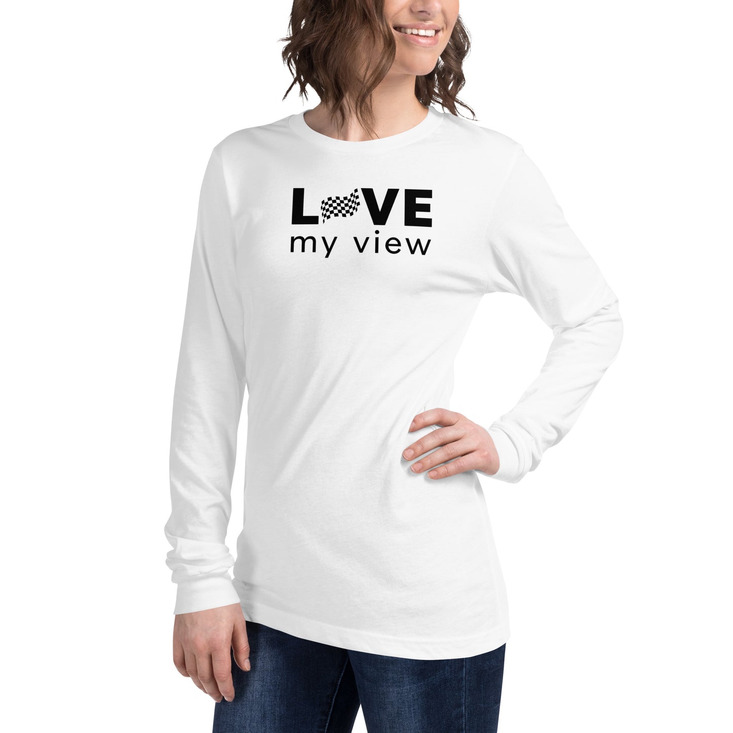 Car Racing Long Sleeve Tee (black lettering)