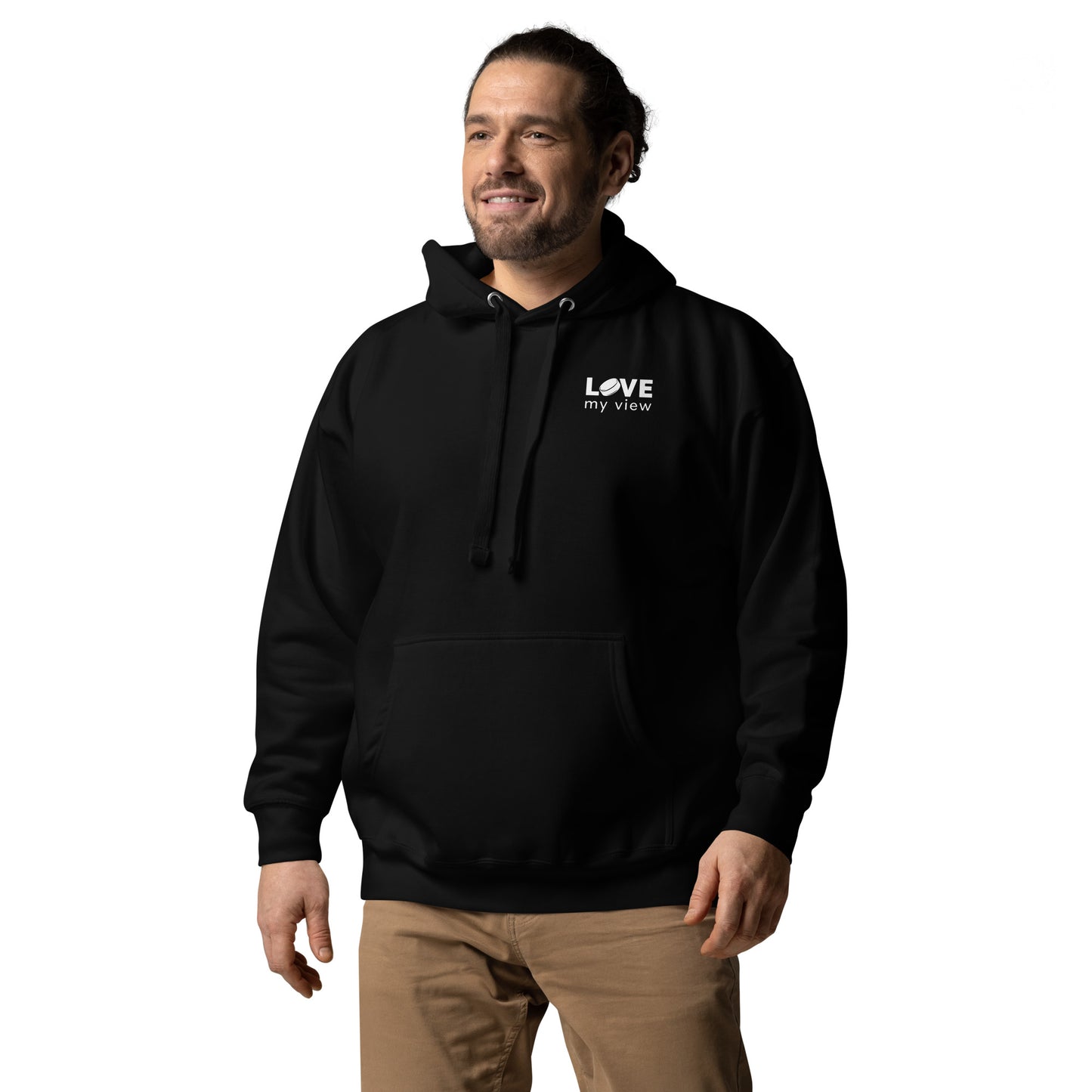 Hockey hoodie with smaller logo