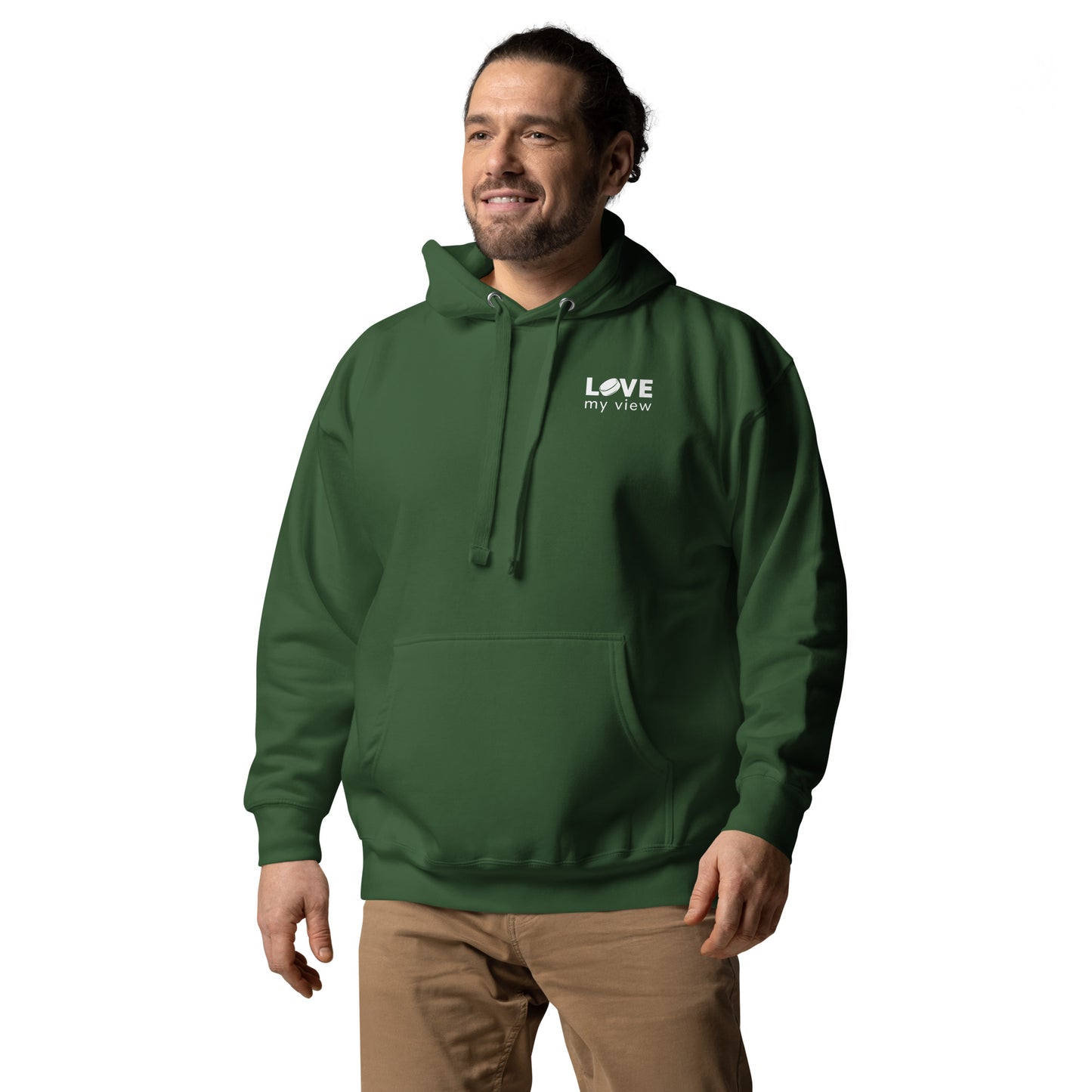 Hockey hoodie with smaller logo