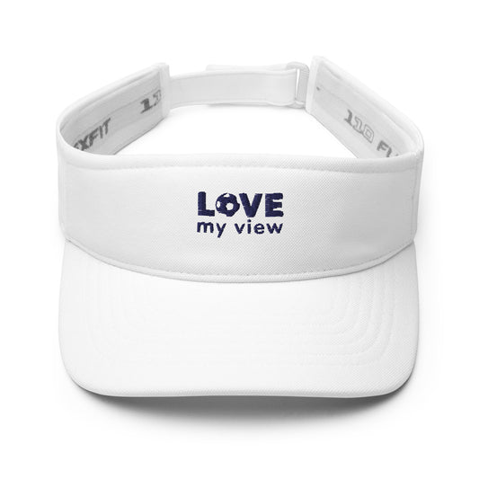 Soccer Visor (with navy blue embroidery)